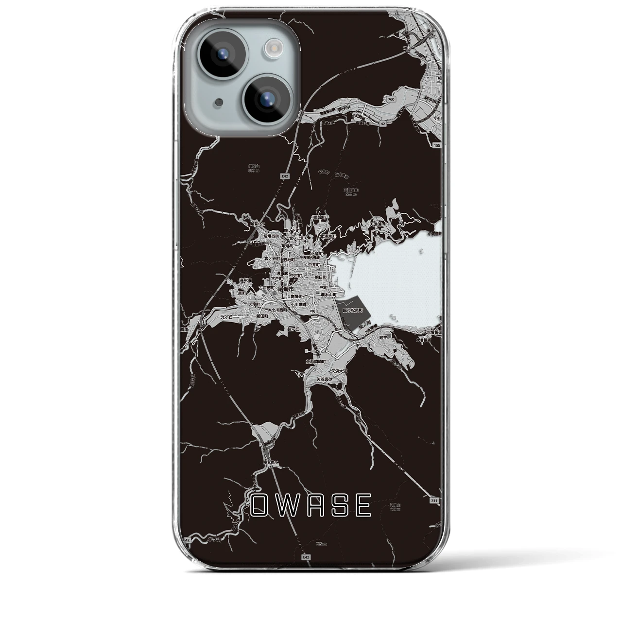 【尾鷲2(三重県)】地図柄iPhoneケース(クリアタイプ)