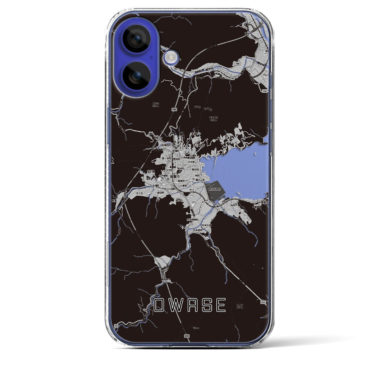 【尾鷲2(三重県)】地図柄iPhoneケース(クリアタイプ)