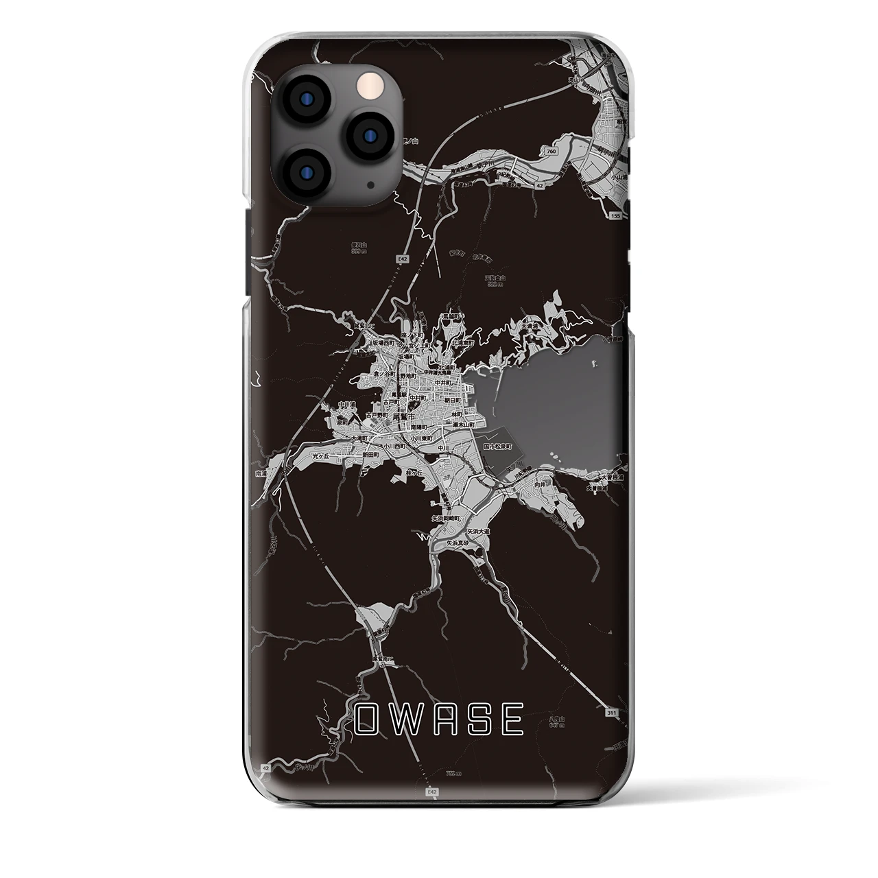 【尾鷲2(三重県)】地図柄iPhoneケース(クリアタイプ)