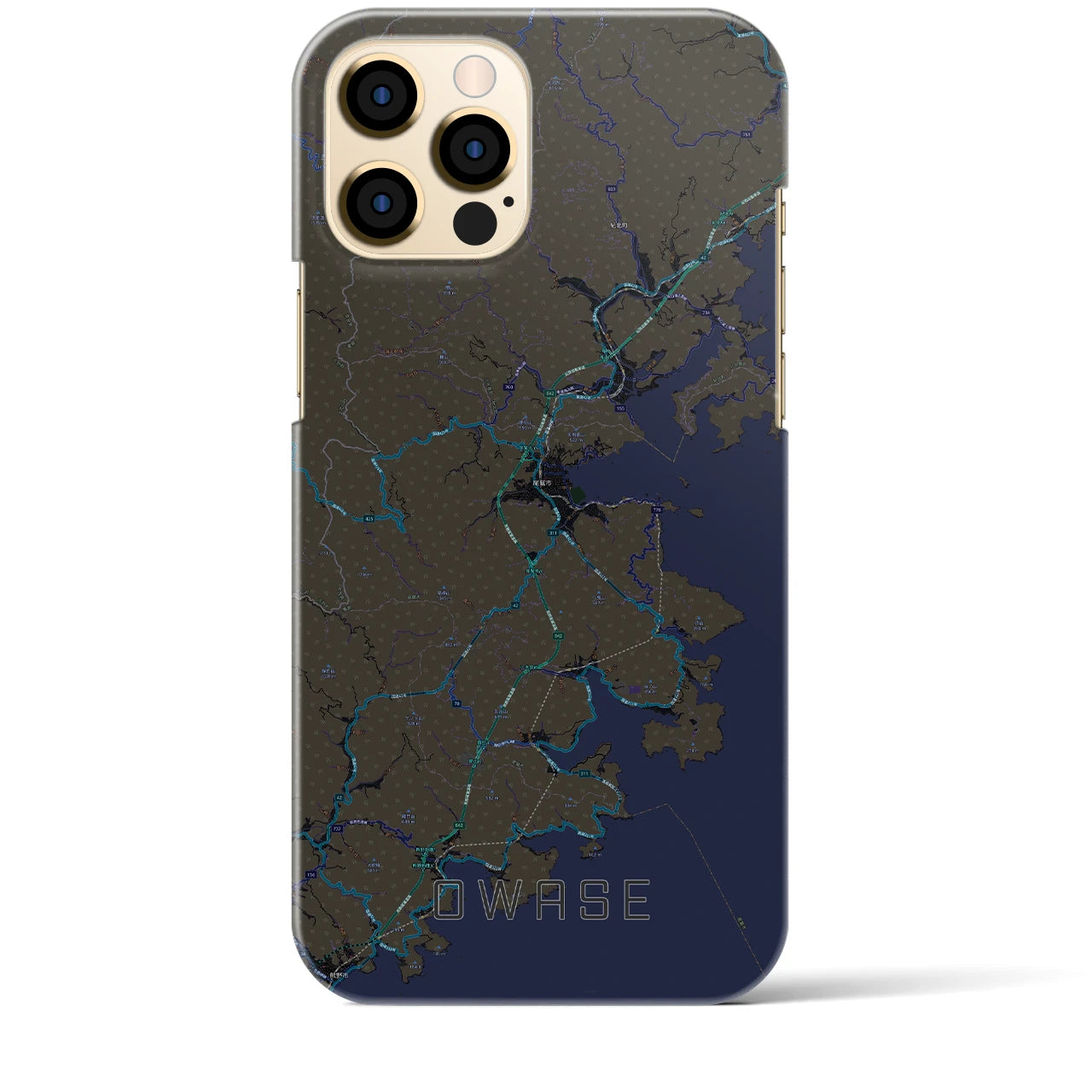 【尾鷲(三重県)】地図柄iPhoneケース(バックカバータイプ)