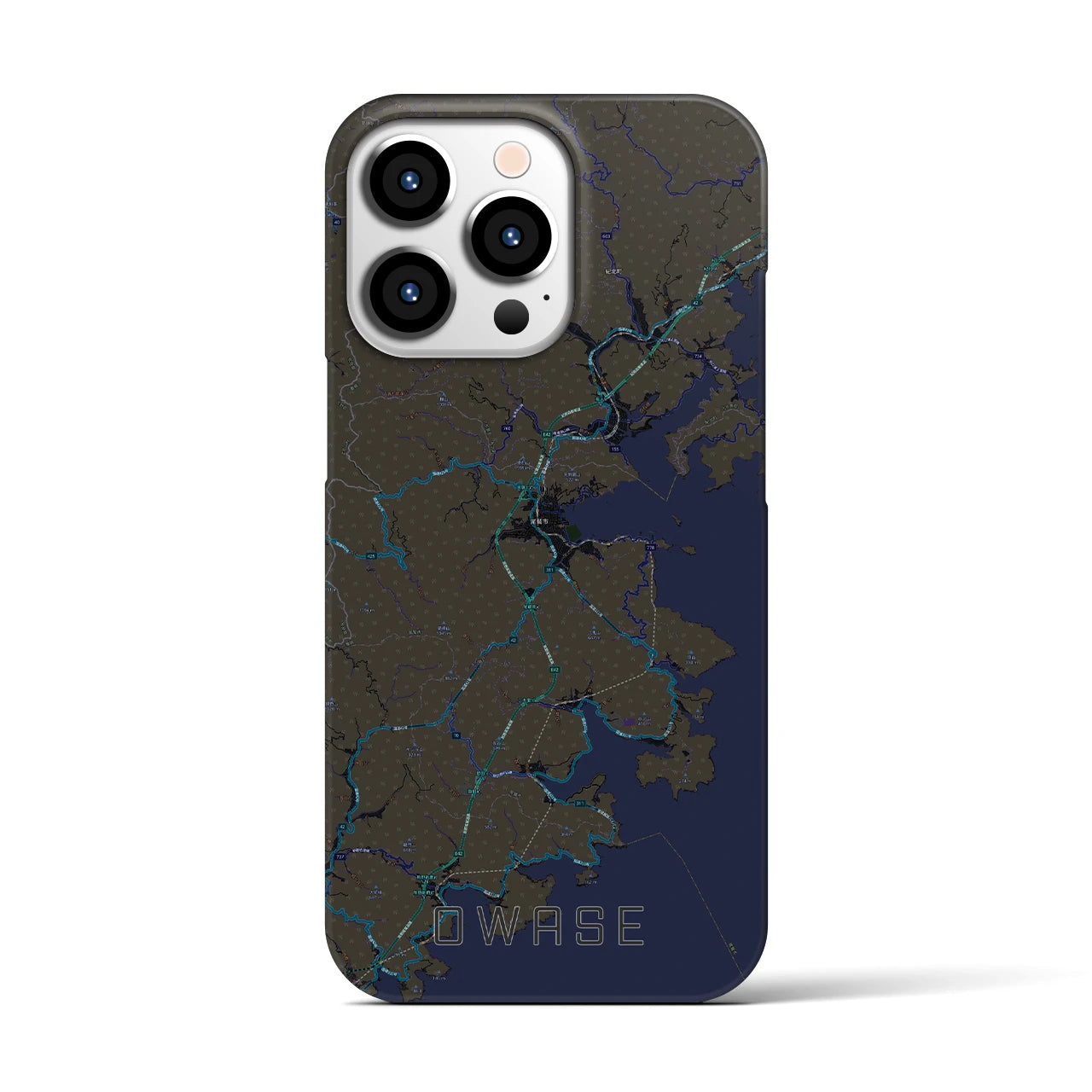 【尾鷲(三重県)】地図柄iPhoneケース(バックカバータイプ)