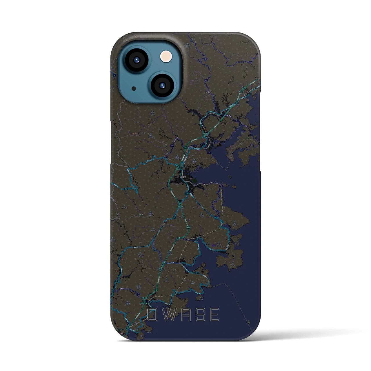 【尾鷲(三重県)】地図柄iPhoneケース(バックカバータイプ)
