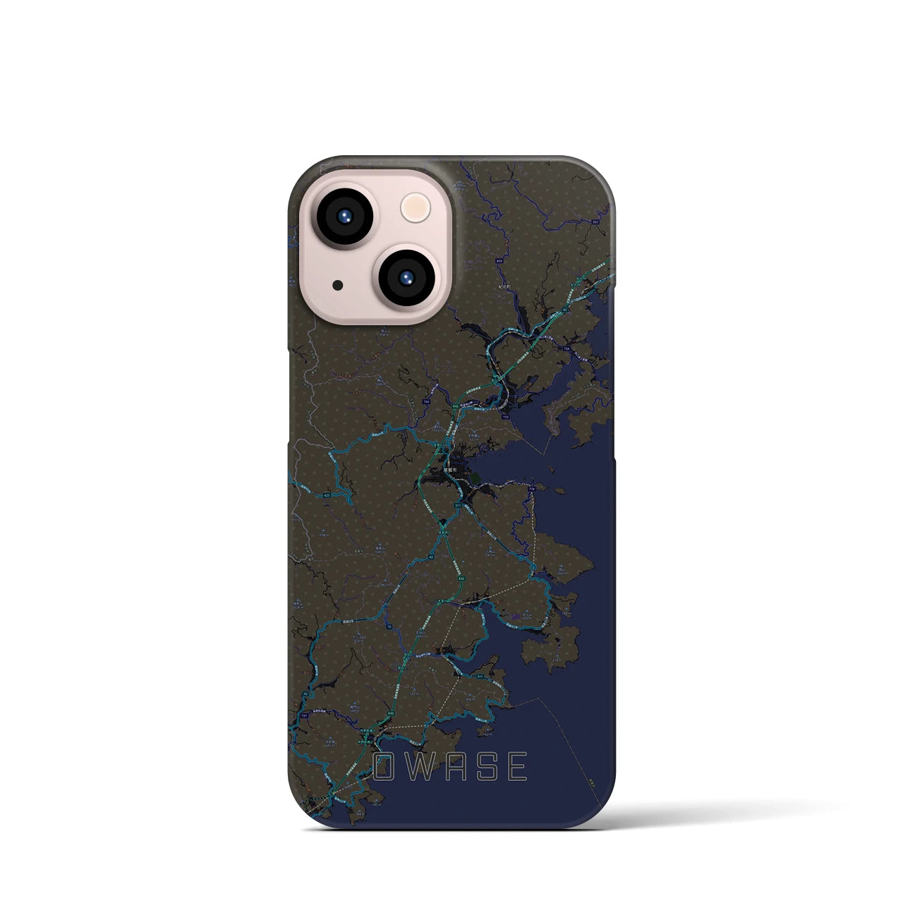 【尾鷲(三重県)】地図柄iPhoneケース(バックカバータイプ)