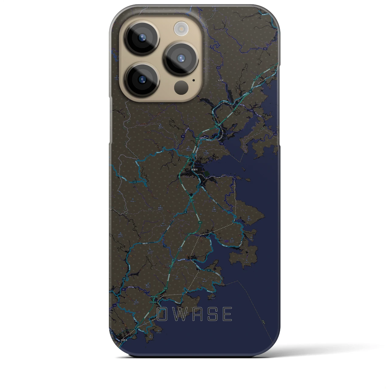 【尾鷲(三重県)】地図柄iPhoneケース(バックカバータイプ)
