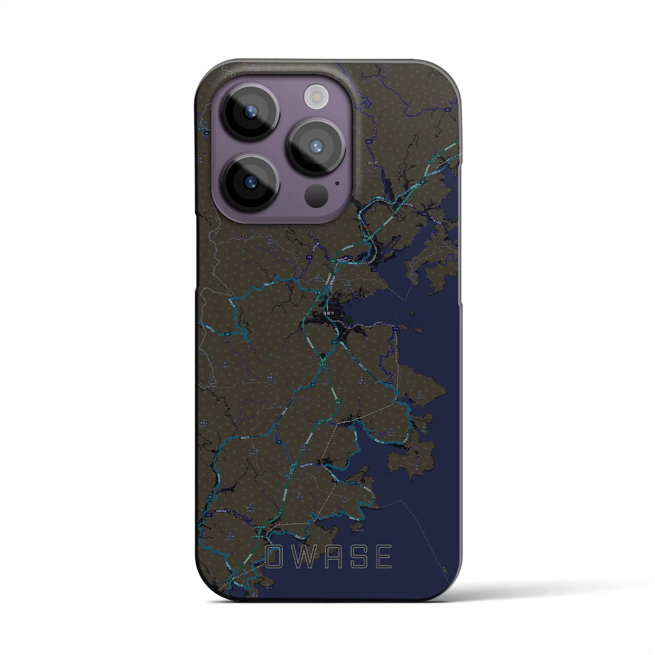 【尾鷲(三重県)】地図柄iPhoneケース(バックカバータイプ)