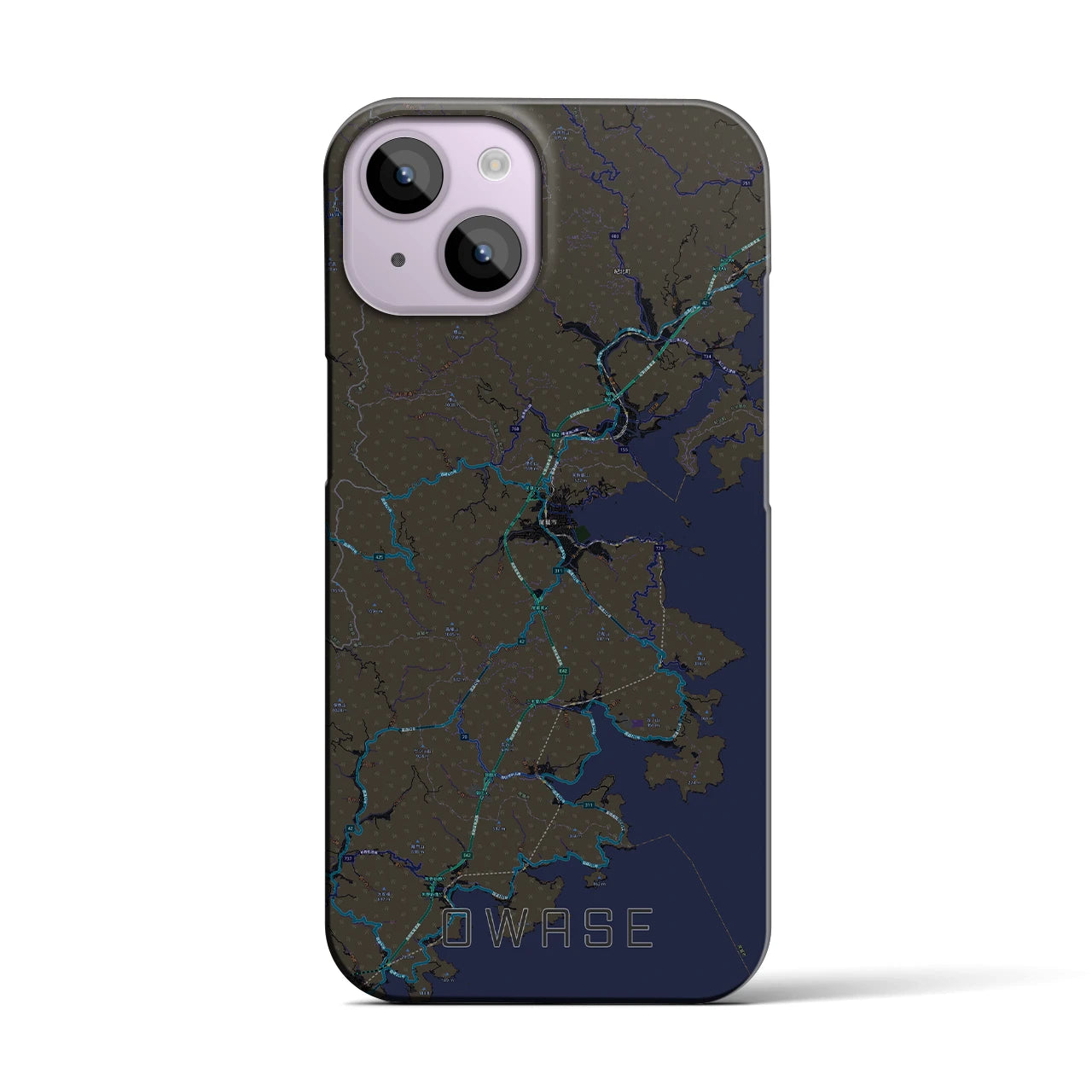 【尾鷲(三重県)】地図柄iPhoneケース(バックカバータイプ)
