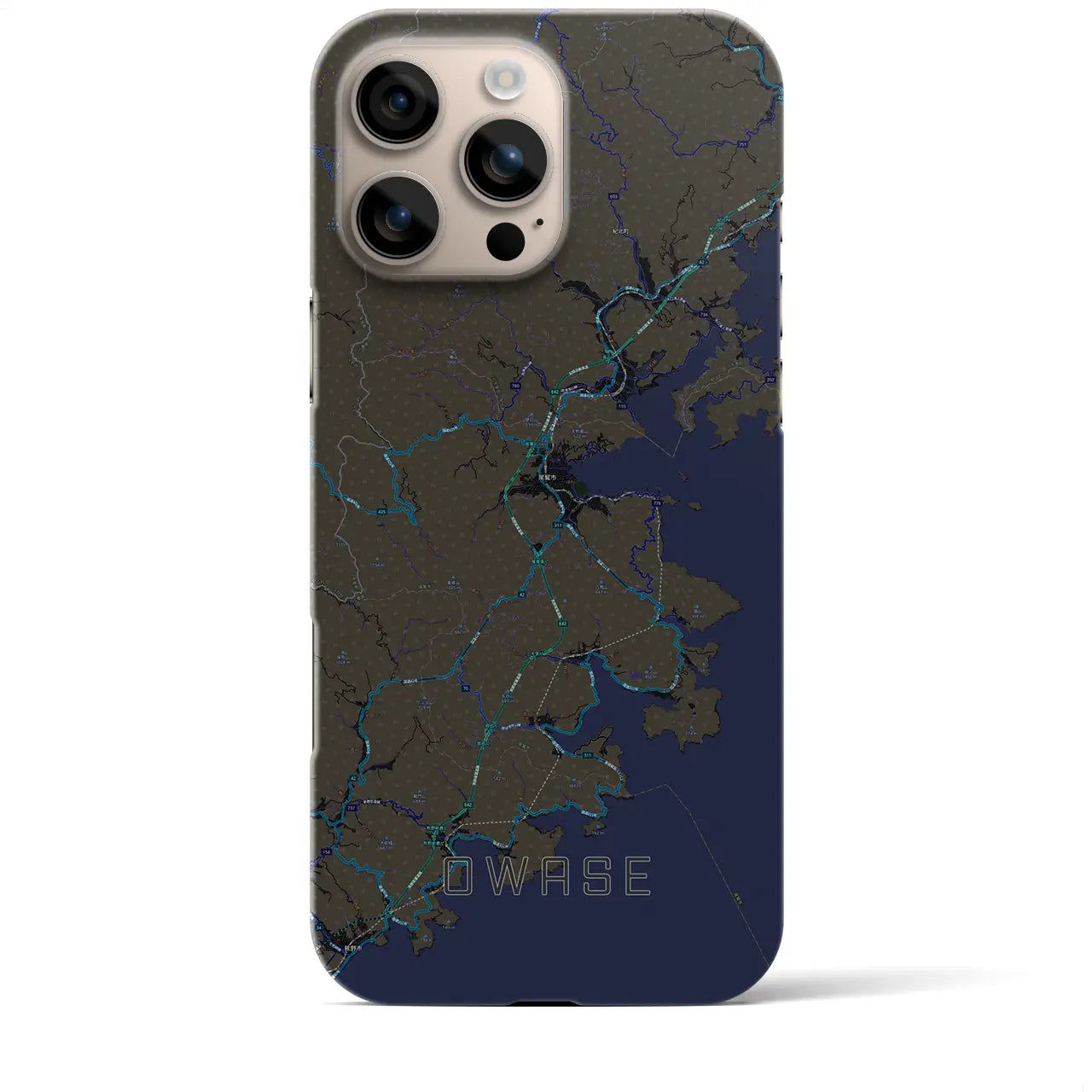 【尾鷲(三重県)】地図柄iPhoneケース(バックカバータイプ)