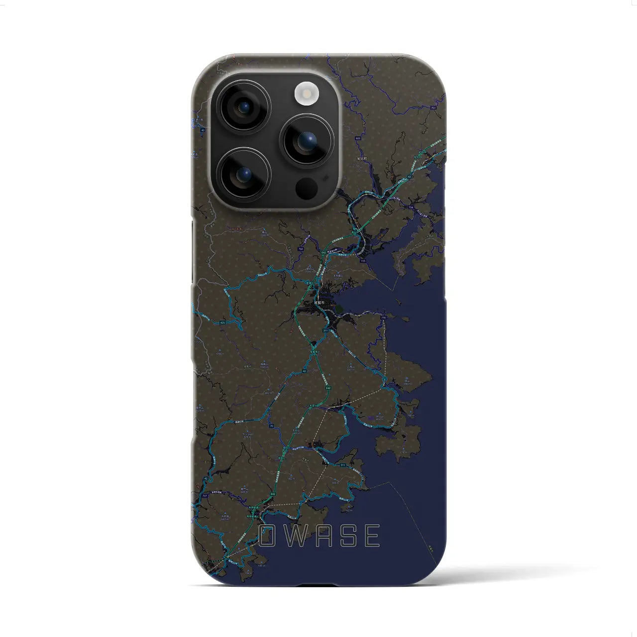 【尾鷲(三重県)】地図柄iPhoneケース(バックカバータイプ)