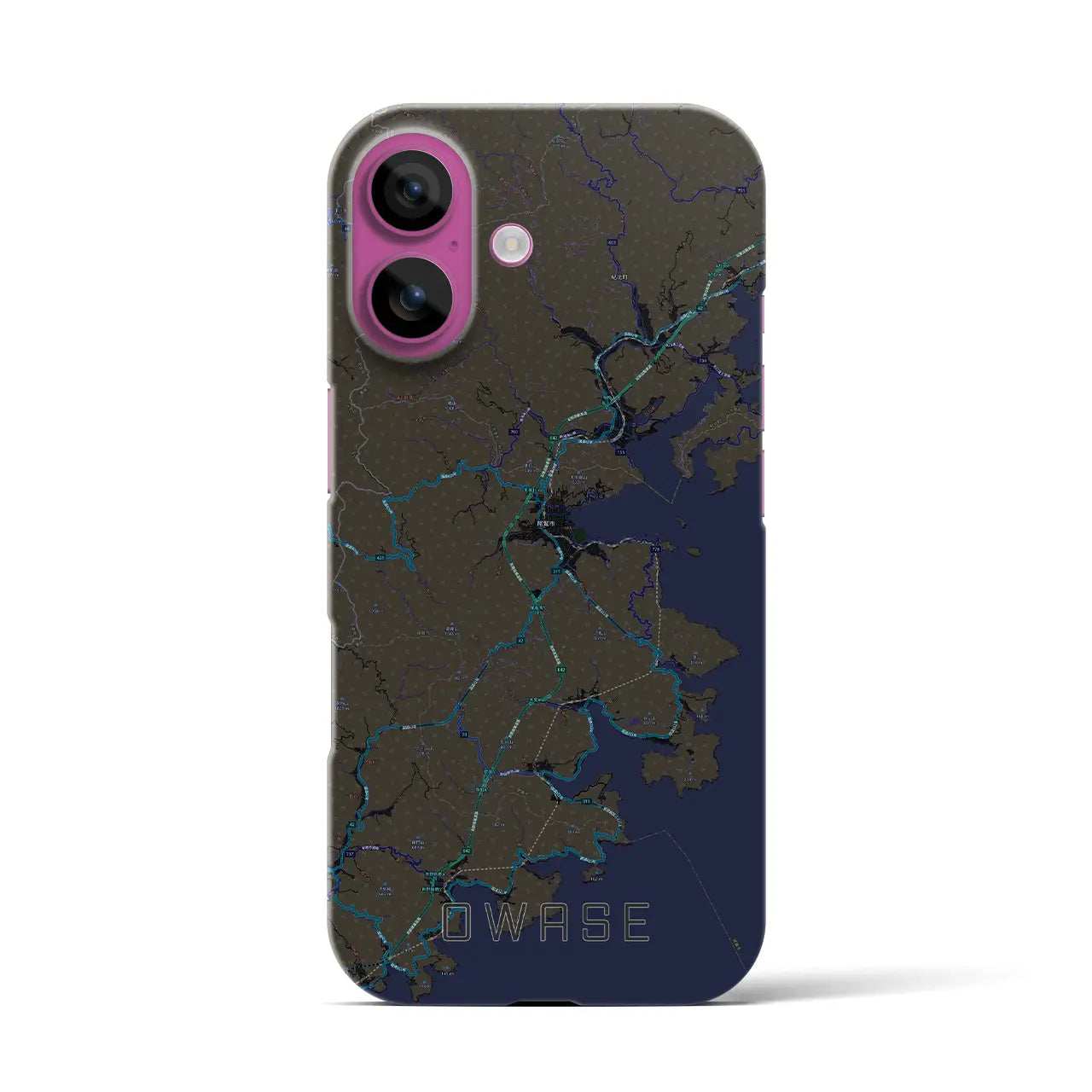 【尾鷲(三重県)】地図柄iPhoneケース(バックカバータイプ)