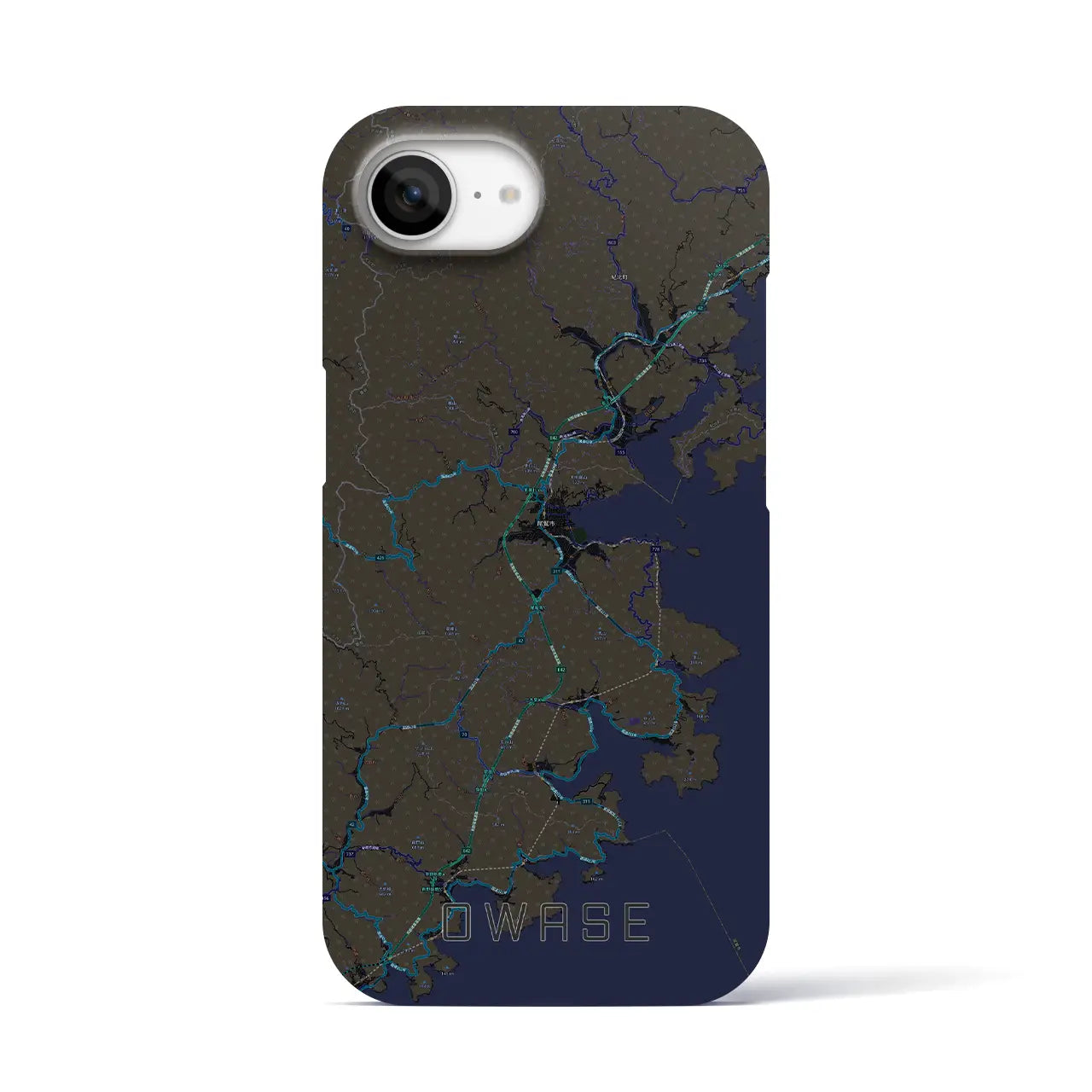 【尾鷲(三重県)】地図柄iPhoneケース(バックカバータイプ)