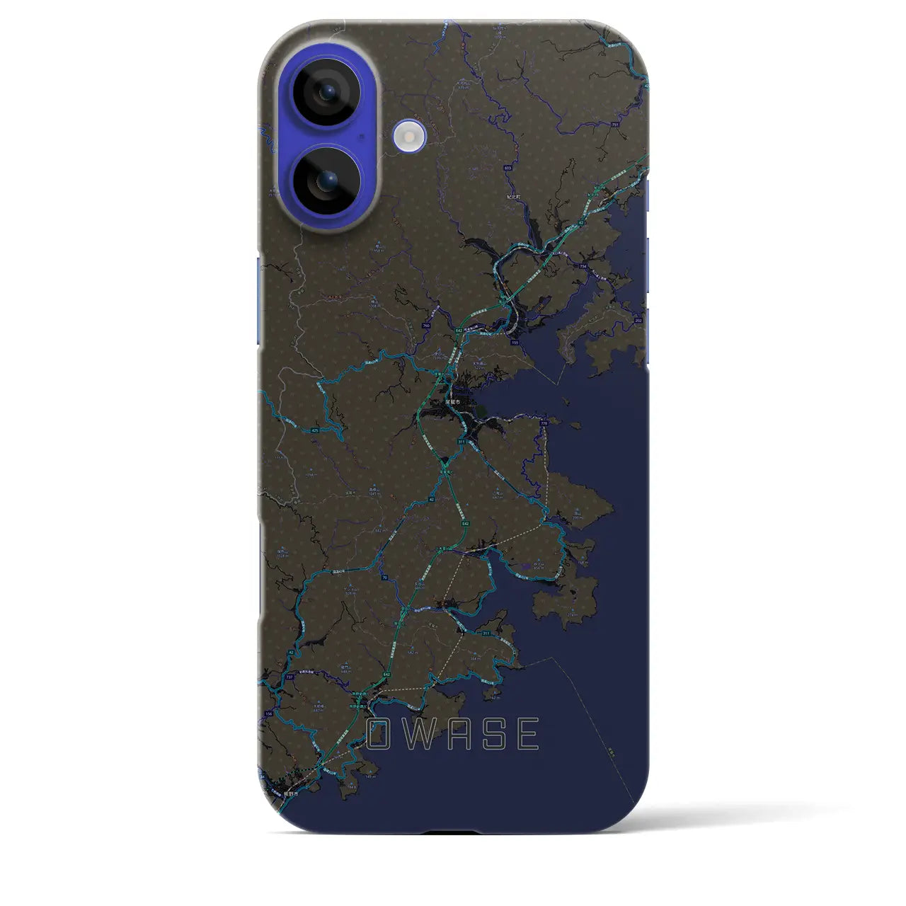 【尾鷲(三重県)】地図柄iPhoneケース(バックカバータイプ)