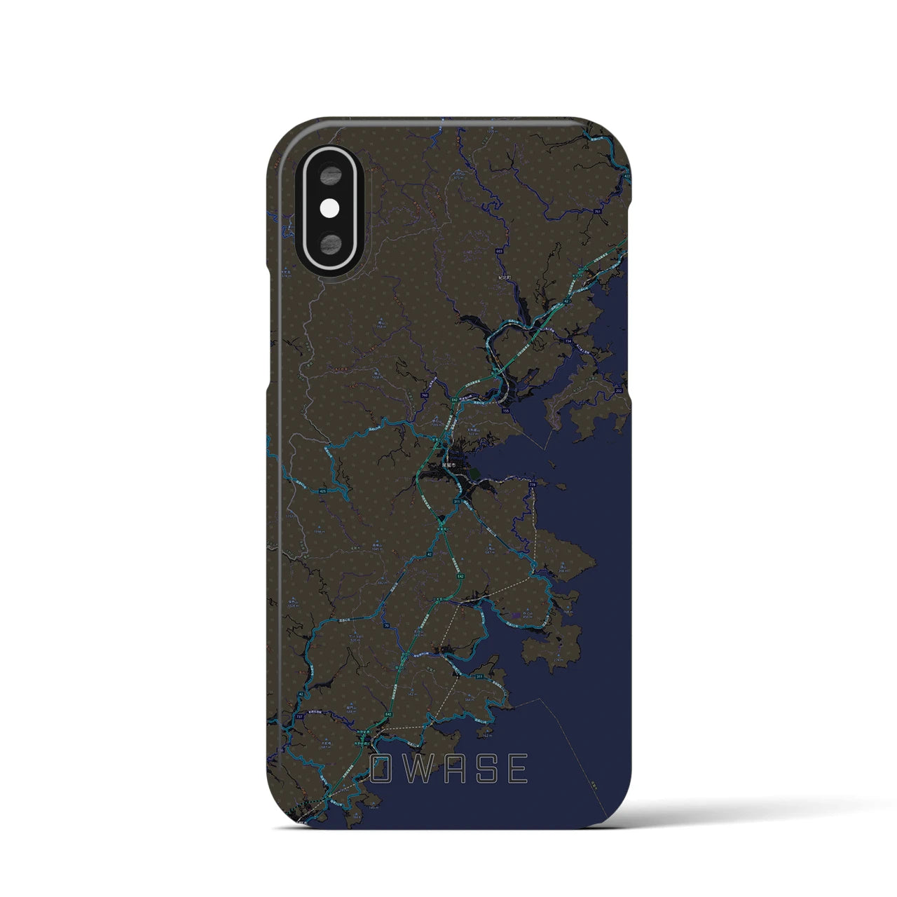 【尾鷲(三重県)】地図柄iPhoneケース(バックカバータイプ)