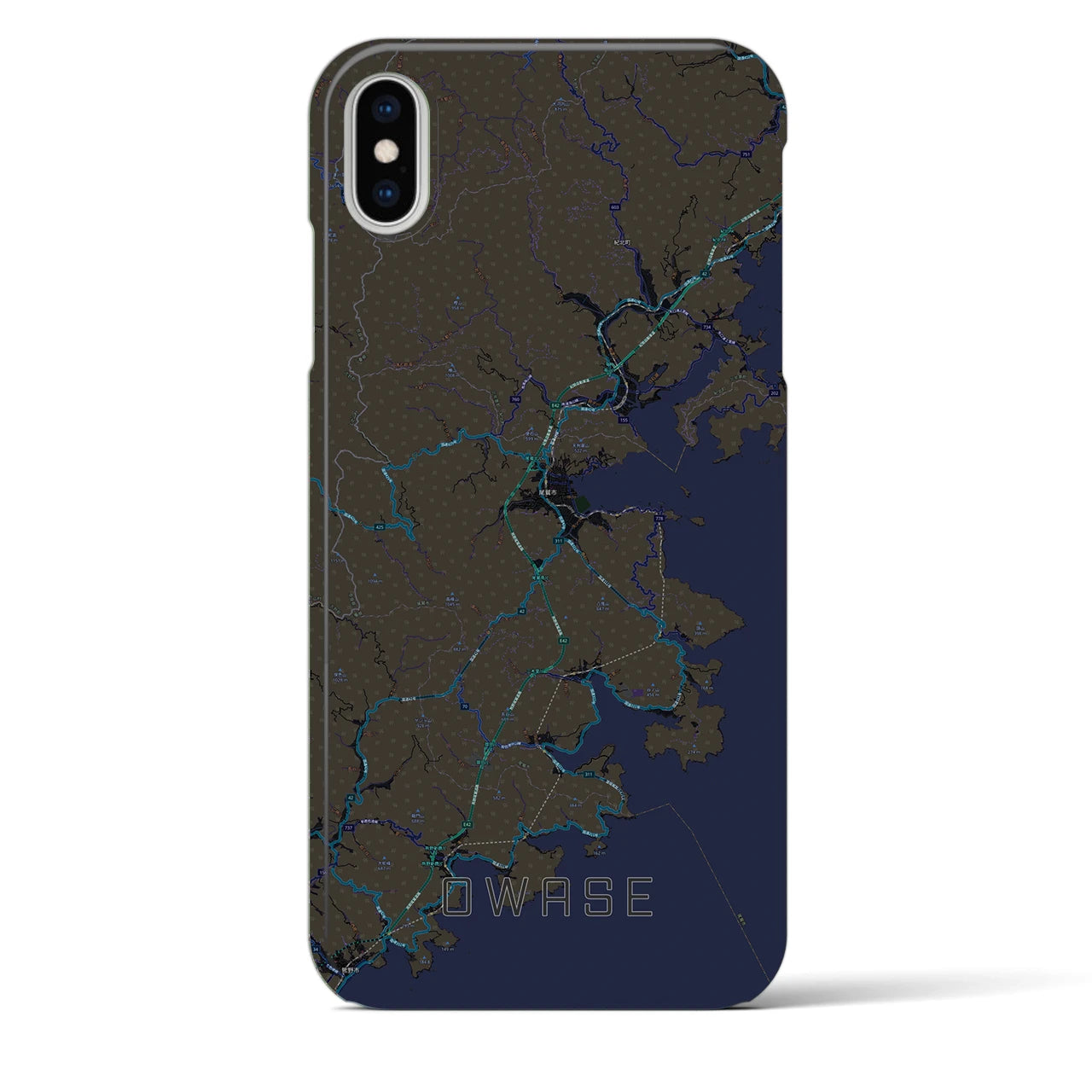 【尾鷲(三重県)】地図柄iPhoneケース(バックカバータイプ)