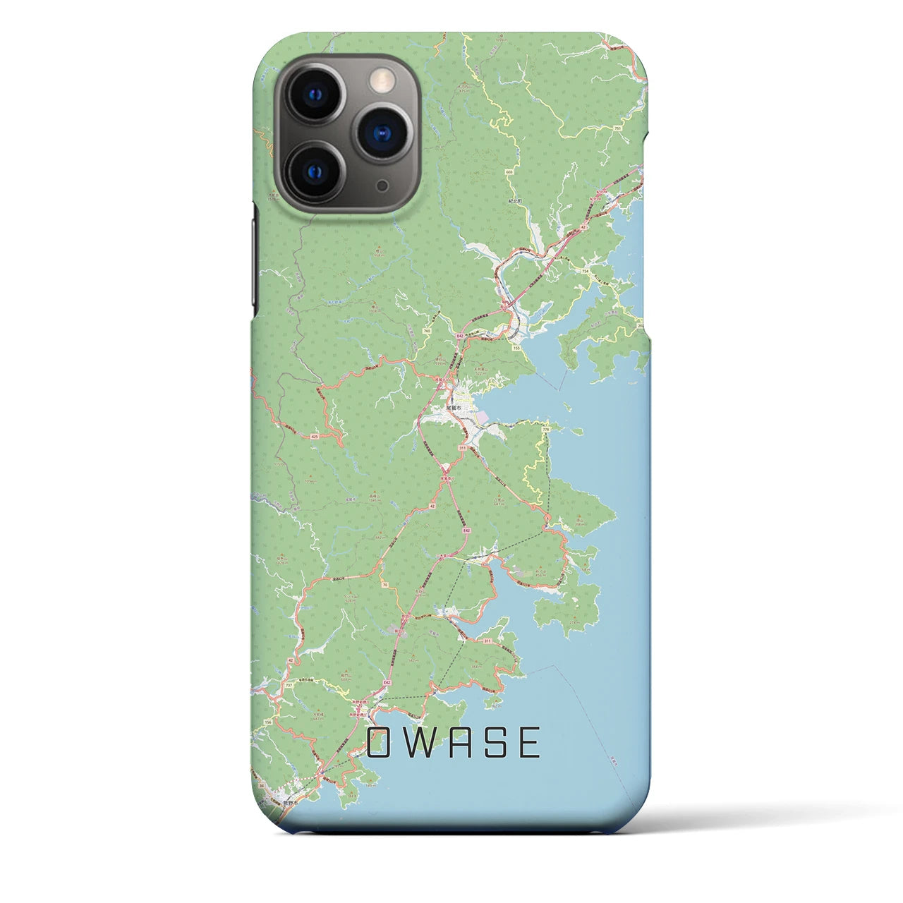 【尾鷲(三重県)】地図柄iPhoneケース(バックカバータイプ)