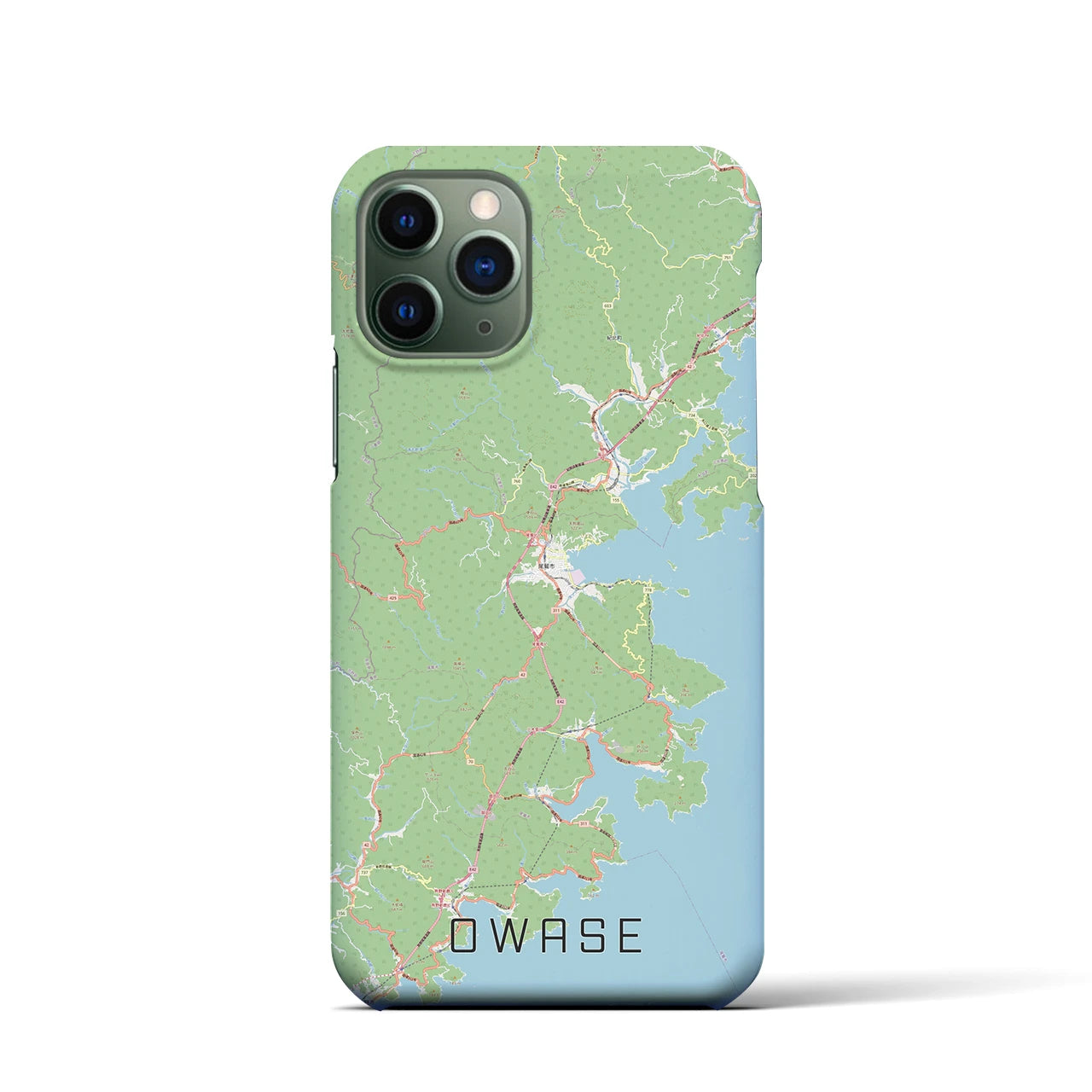 【尾鷲(三重県)】地図柄iPhoneケース(バックカバータイプ)