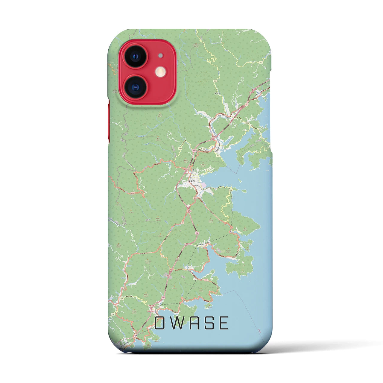 【尾鷲(三重県)】地図柄iPhoneケース(バックカバータイプ)