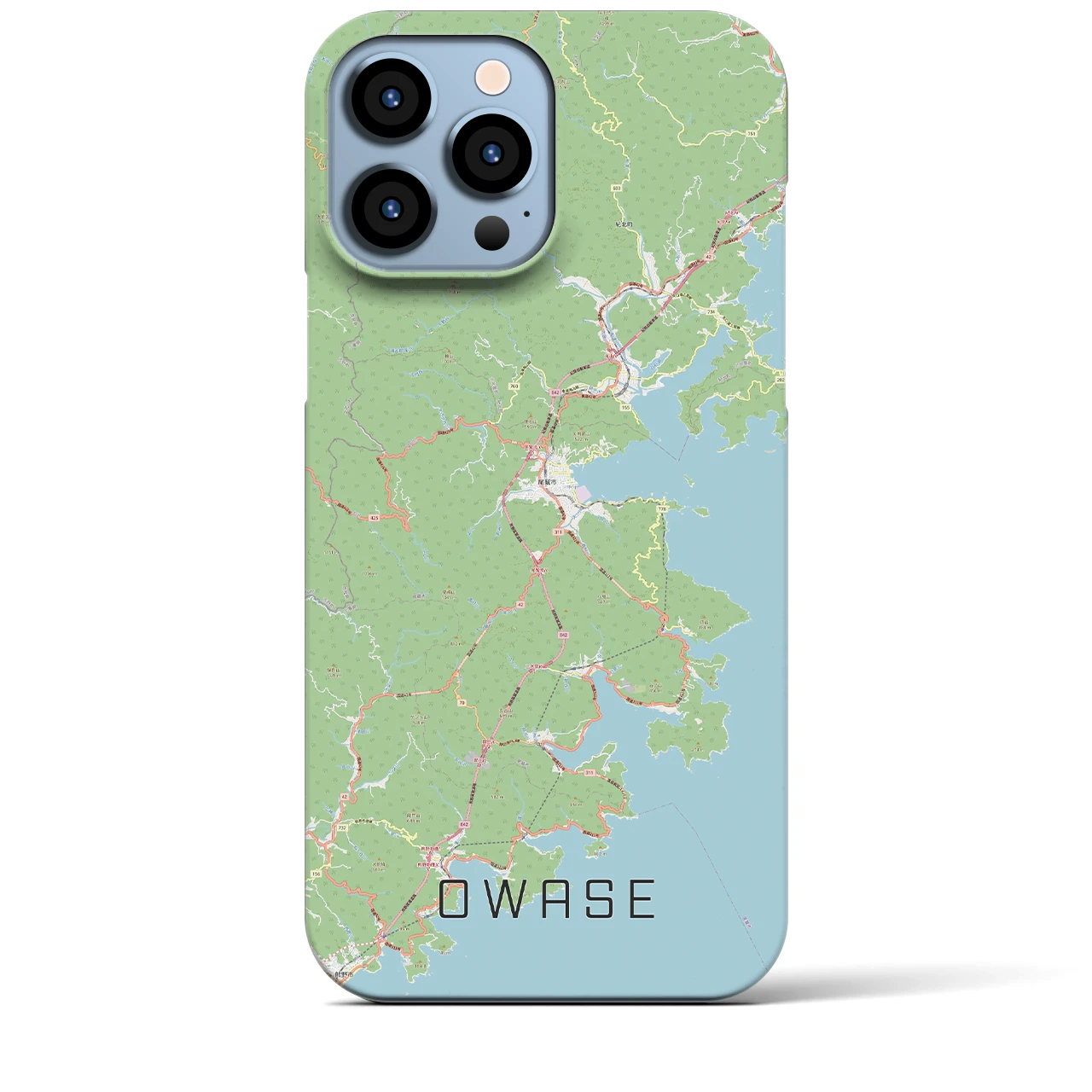 【尾鷲(三重県)】地図柄iPhoneケース(バックカバータイプ)