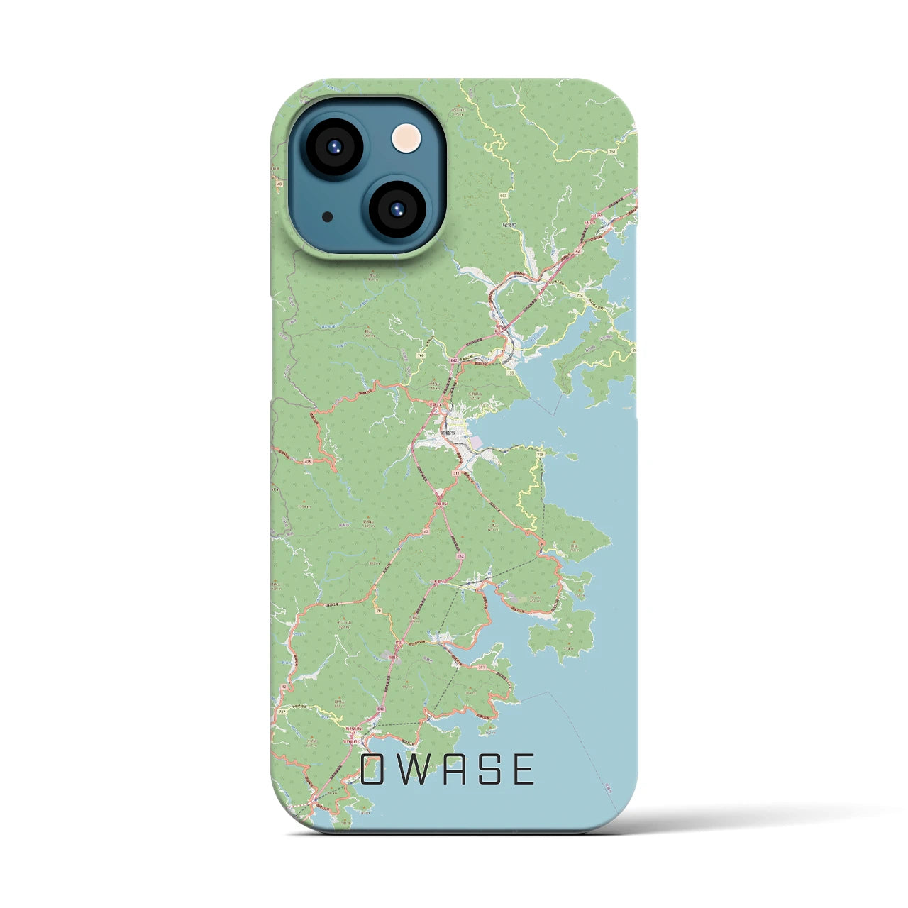 【尾鷲(三重県)】地図柄iPhoneケース(バックカバータイプ)