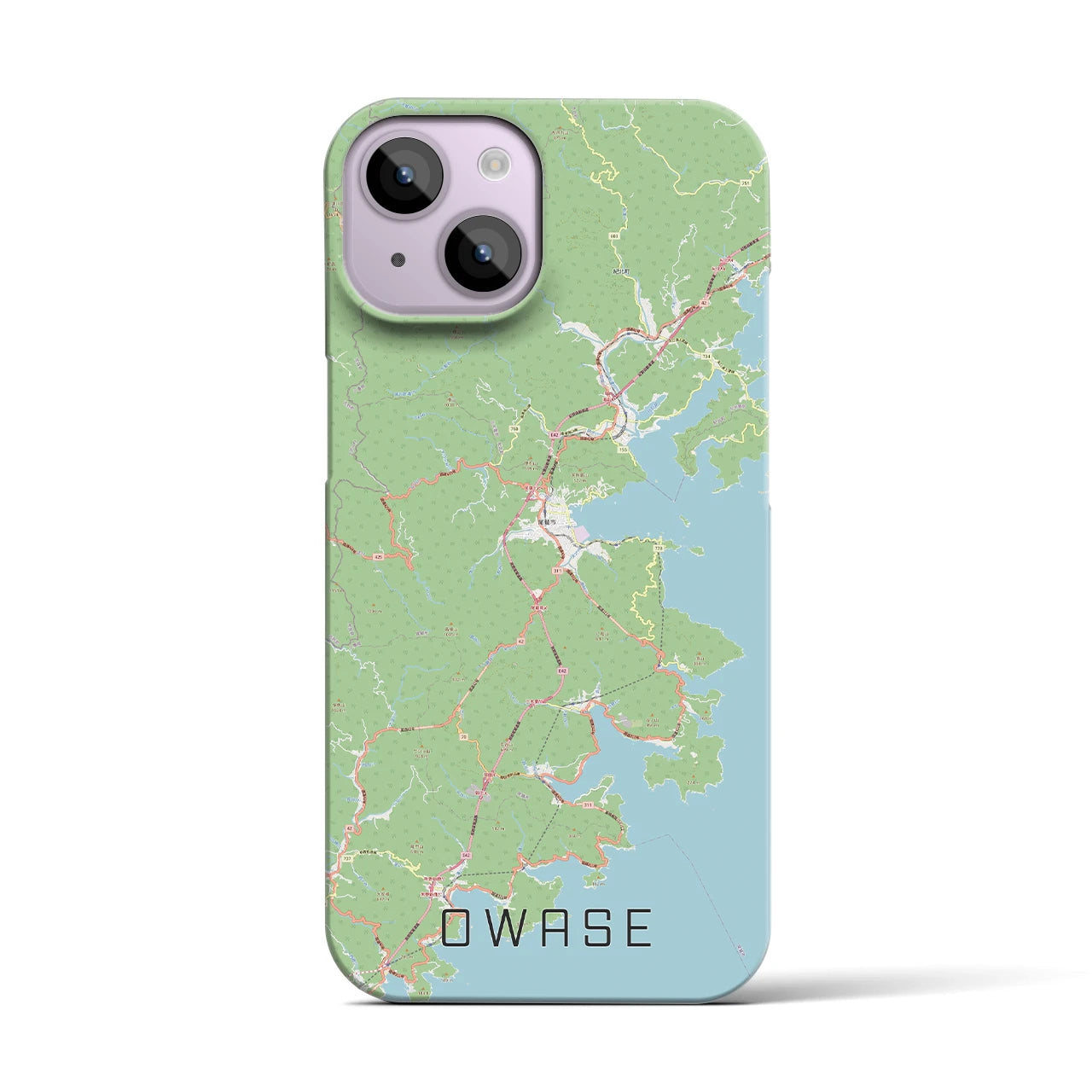 【尾鷲(三重県)】地図柄iPhoneケース(バックカバータイプ)