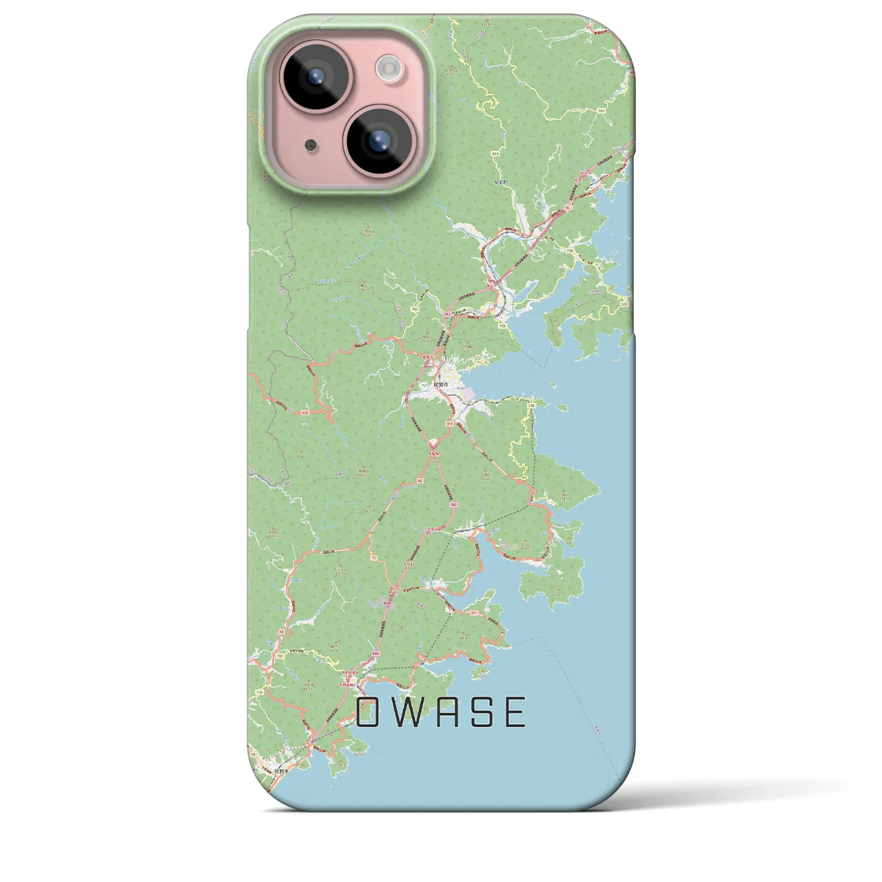 【尾鷲(三重県)】地図柄iPhoneケース(バックカバータイプ)