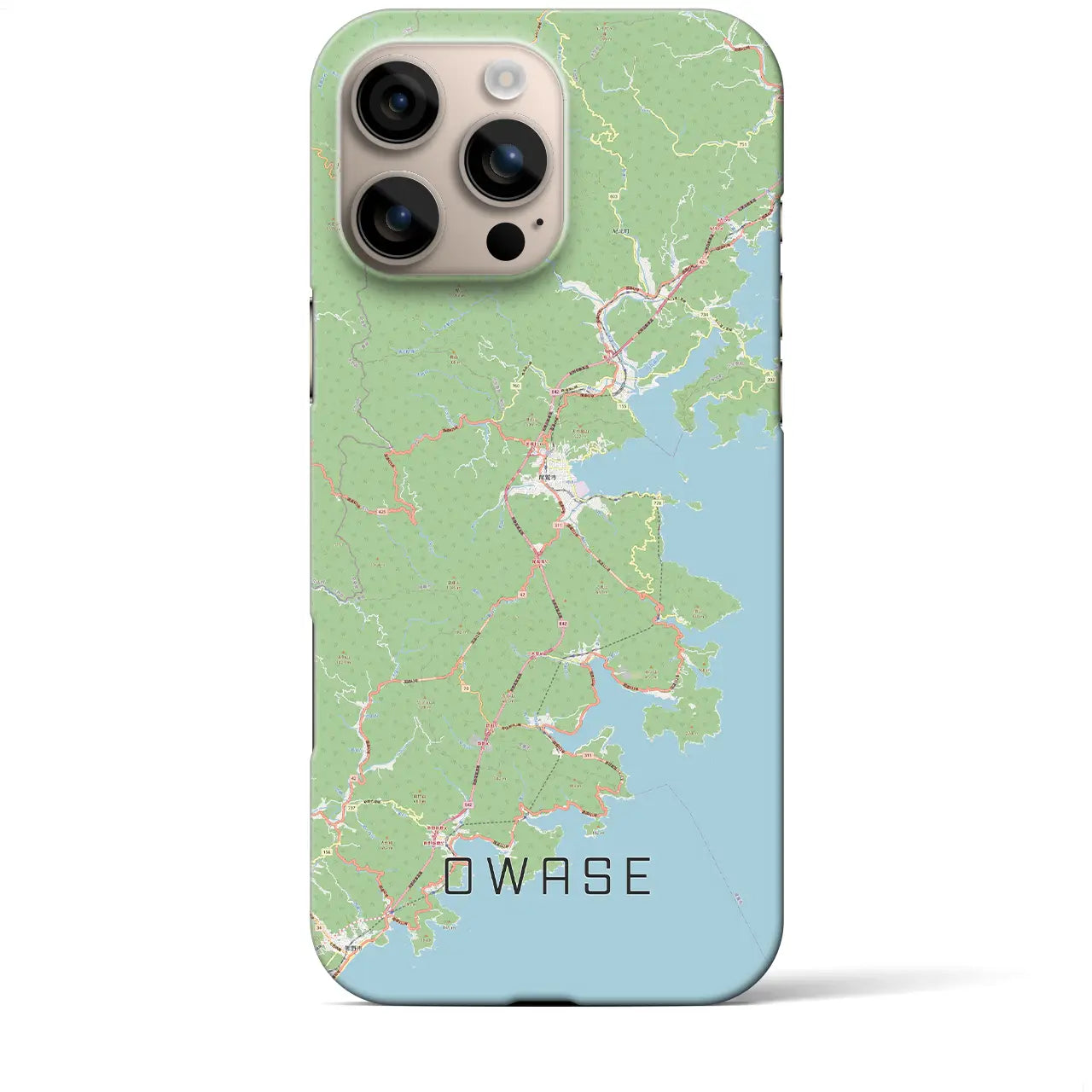 【尾鷲(三重県)】地図柄iPhoneケース(バックカバータイプ)