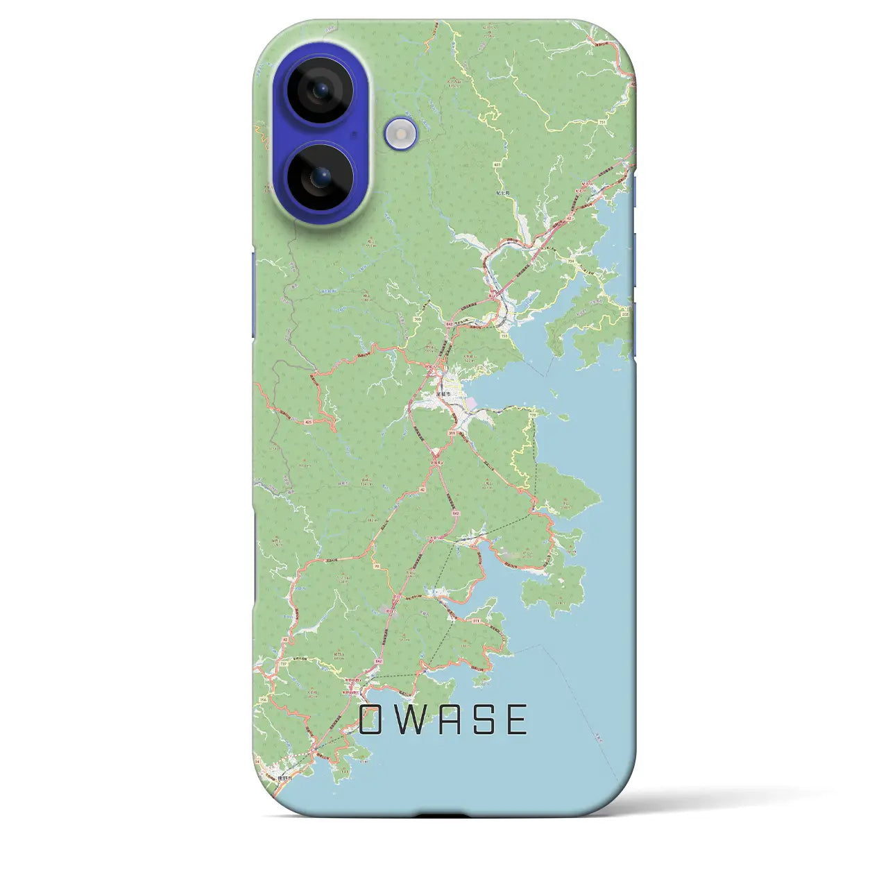 【尾鷲(三重県)】地図柄iPhoneケース(バックカバータイプ)ナチュラル・iPhone 16 Pro Max 用