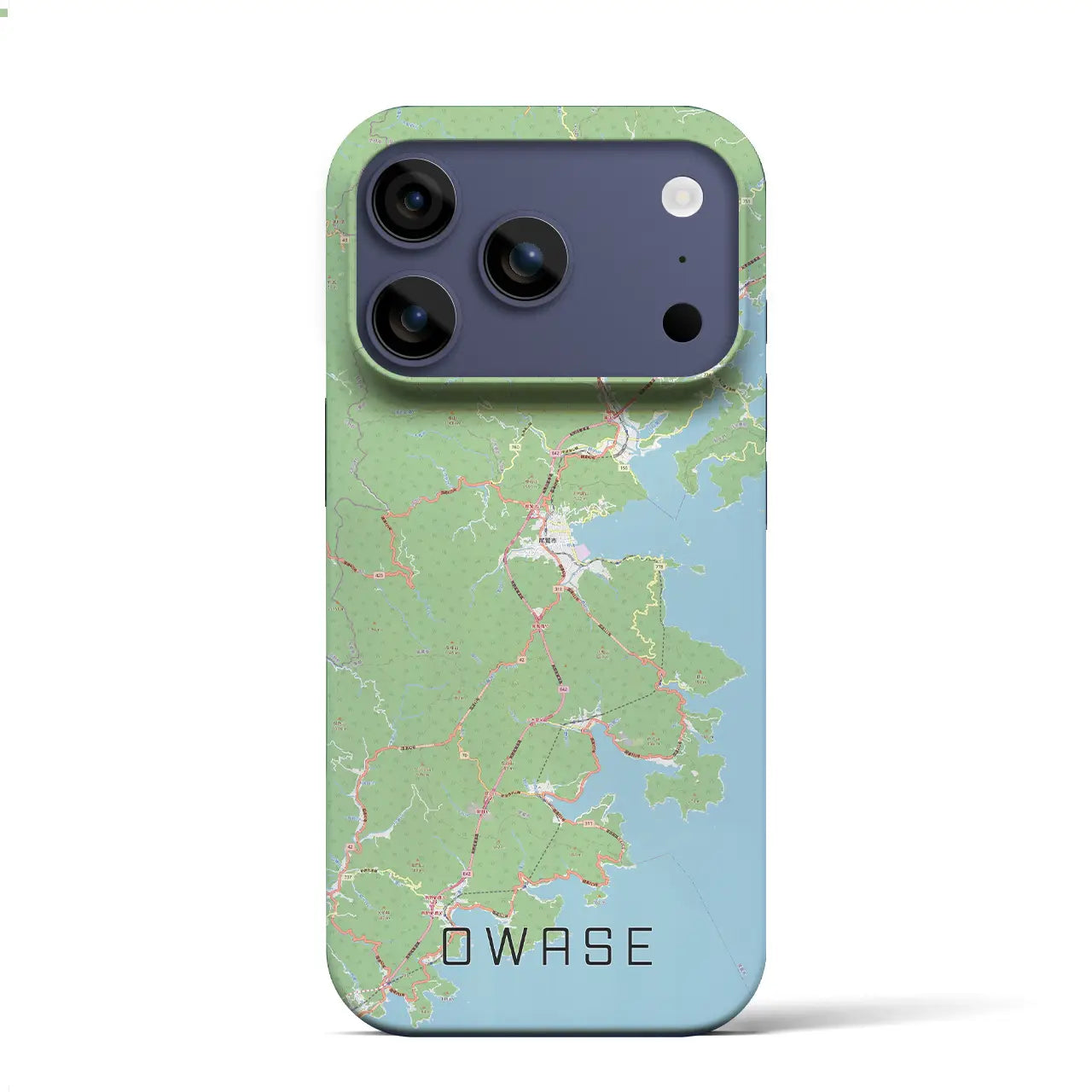 【尾鷲(三重県)】地図柄iPhoneケース(バックカバータイプ)ナチュラル・iPhone 17 Pro Max 用