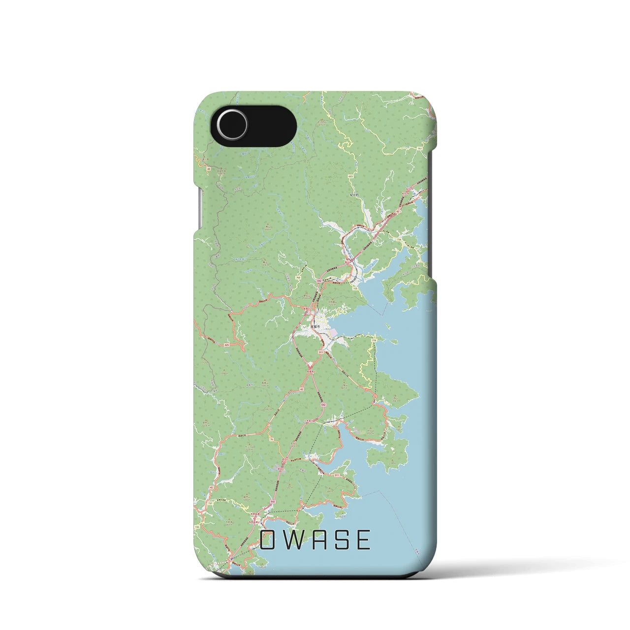 【尾鷲(三重県)】地図柄iPhoneケース(バックカバータイプ)