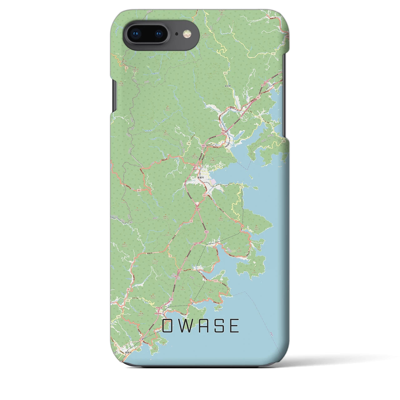 【尾鷲(三重県)】地図柄iPhoneケース(バックカバータイプ)