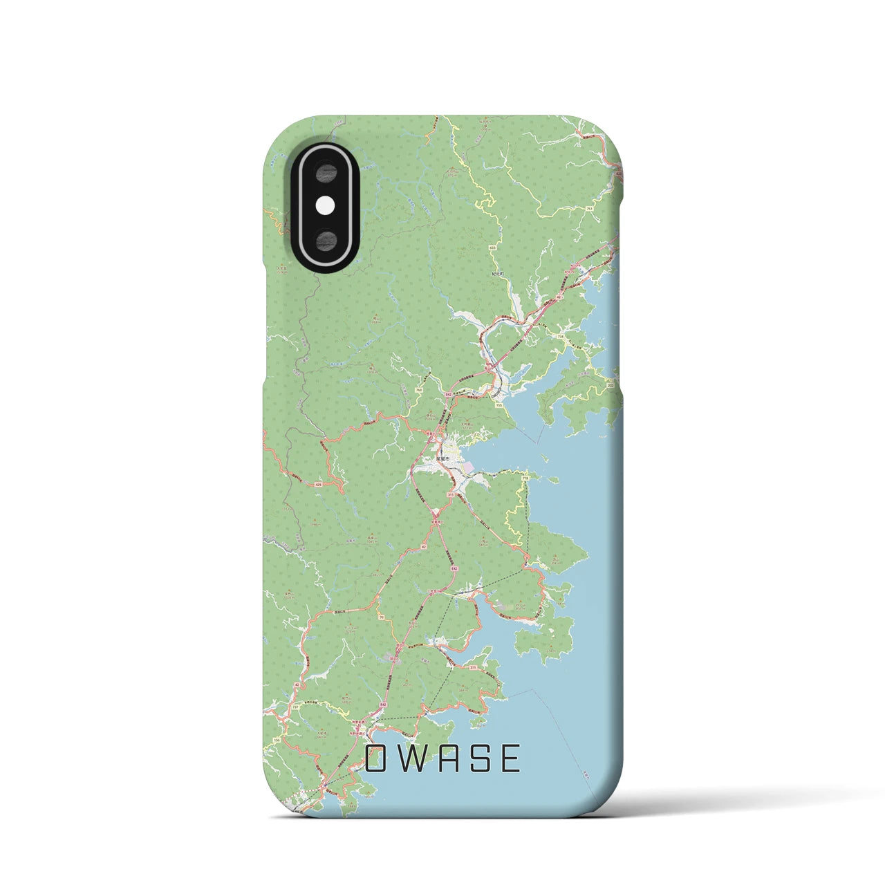 【尾鷲(三重県)】地図柄iPhoneケース(バックカバータイプ)