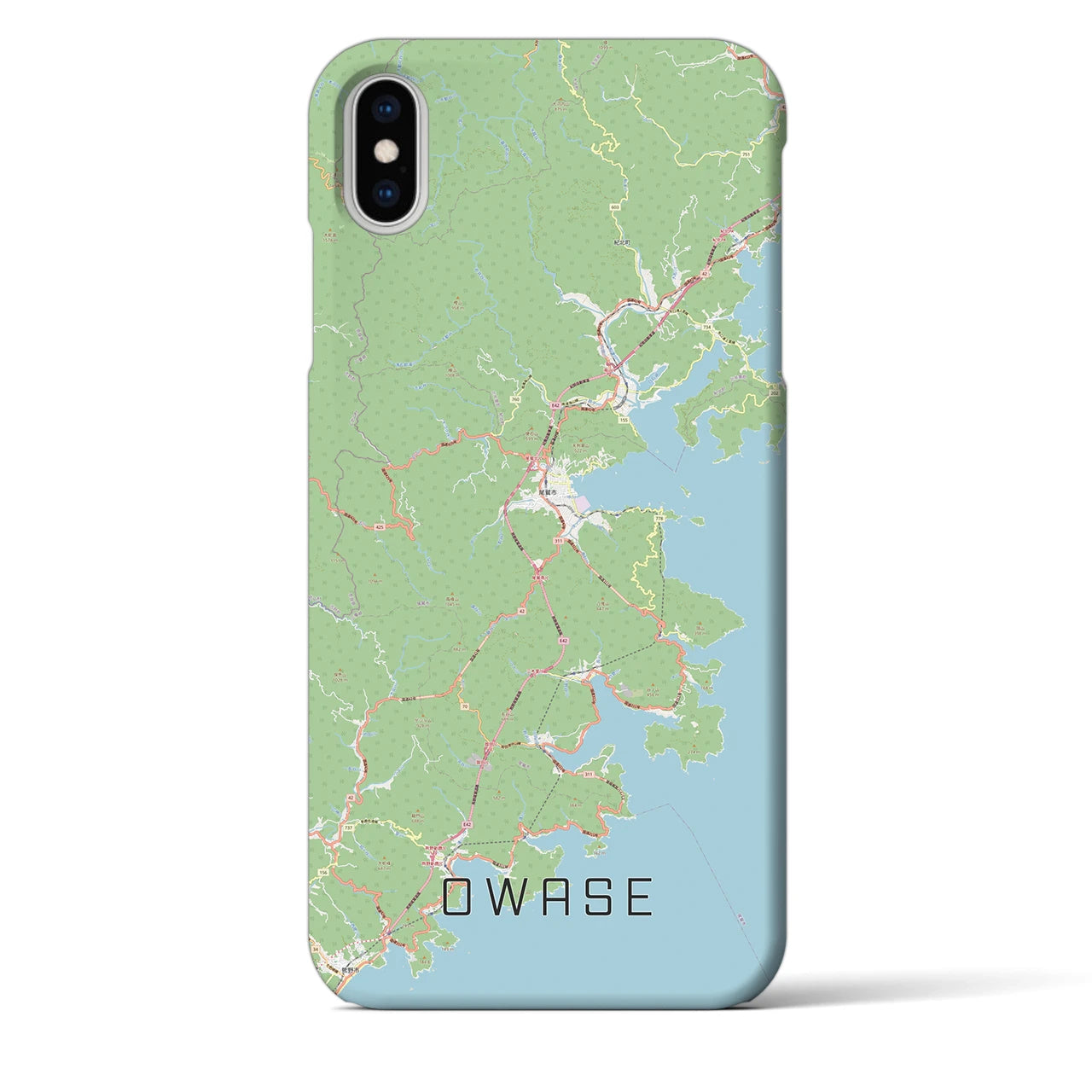 【尾鷲(三重県)】地図柄iPhoneケース(バックカバータイプ)