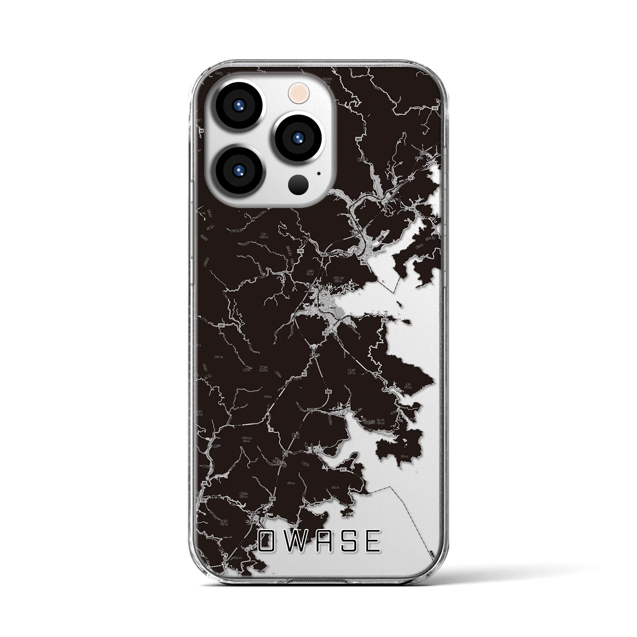 【尾鷲(三重県)】地図柄iPhoneケース(クリアタイプ)