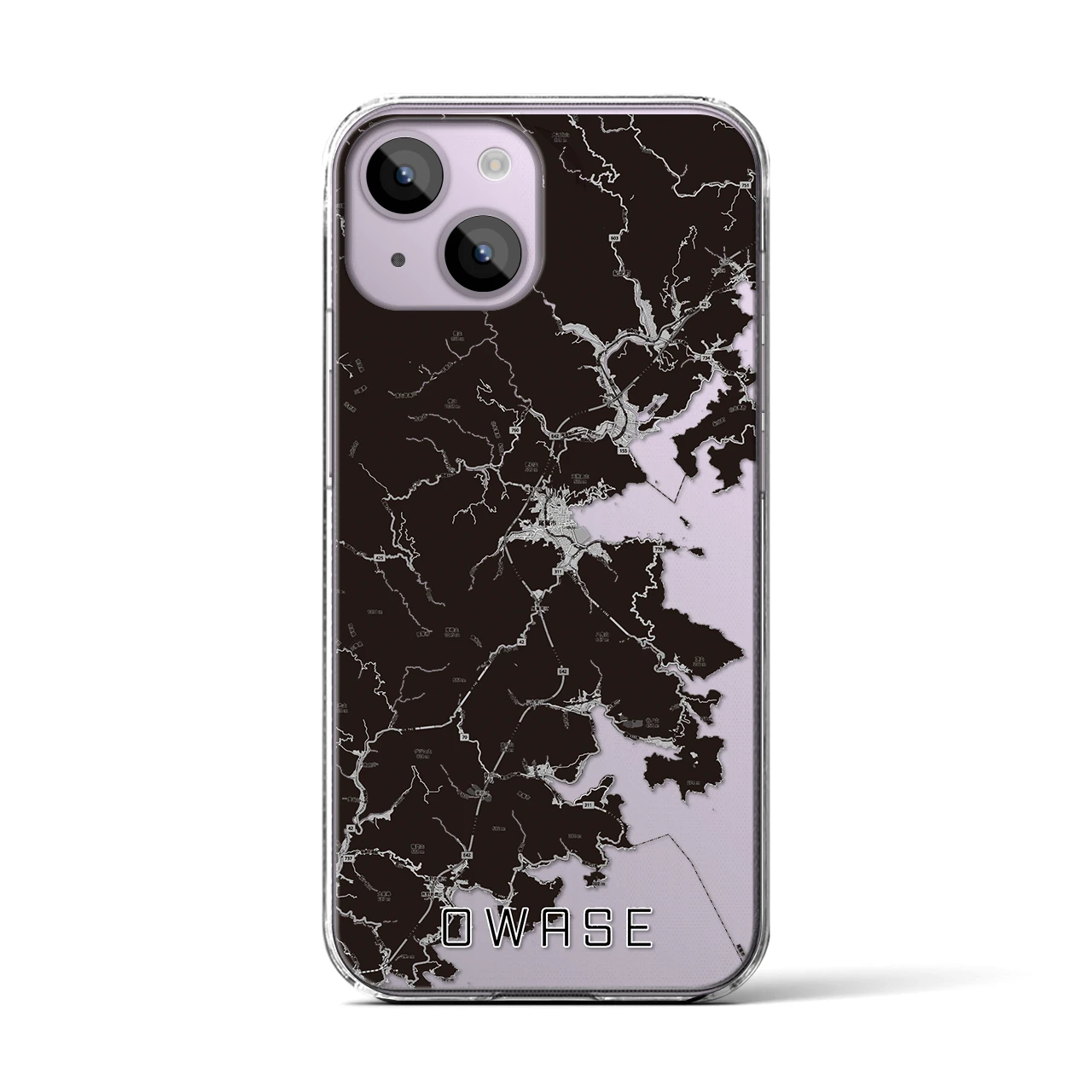 【尾鷲(三重県)】地図柄iPhoneケース(クリアタイプ)