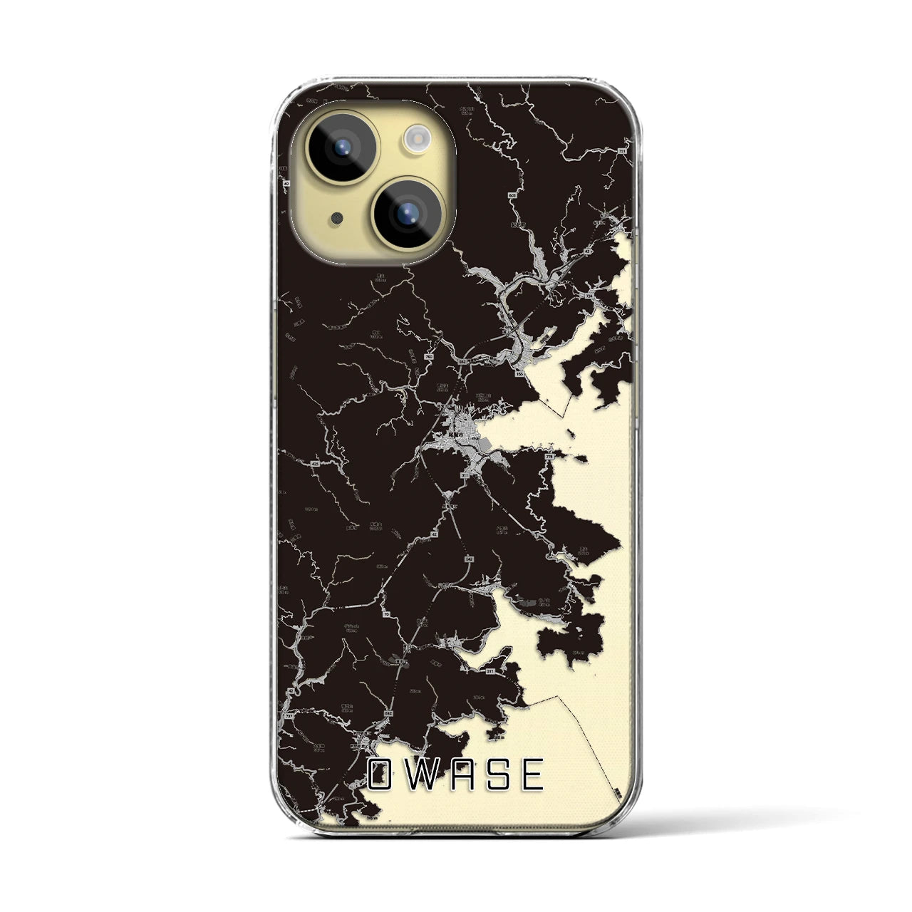 【尾鷲(三重県)】地図柄iPhoneケース(クリアタイプ)