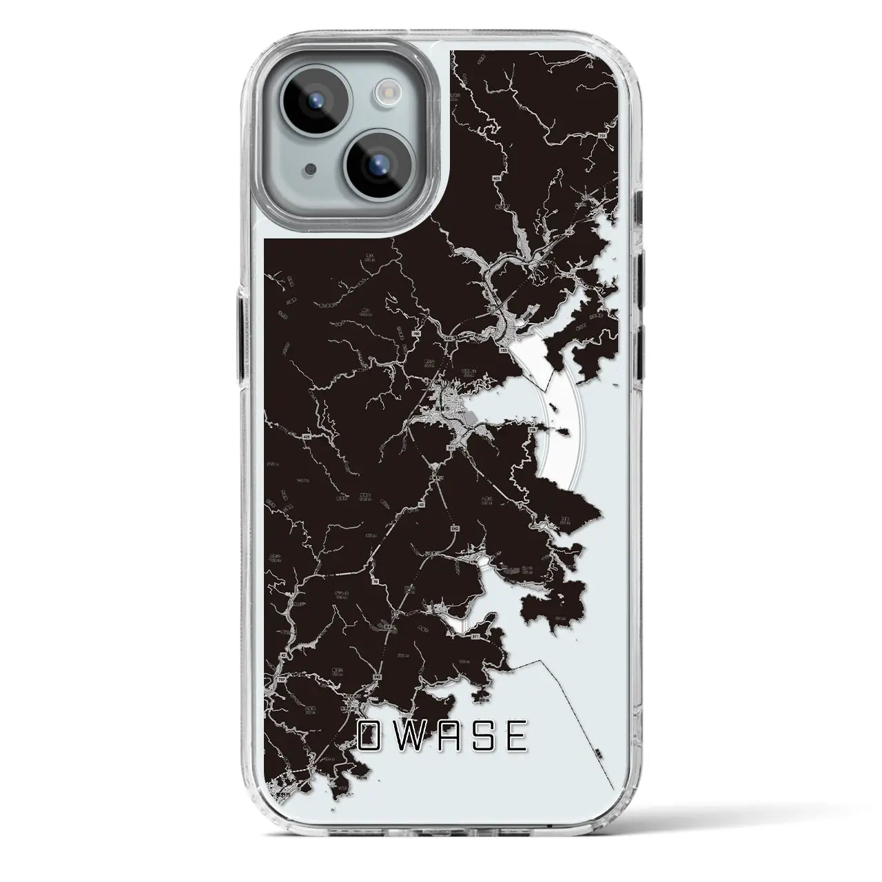 【尾鷲(三重県)】地図柄iPhoneケース(MagSafeタイプ)