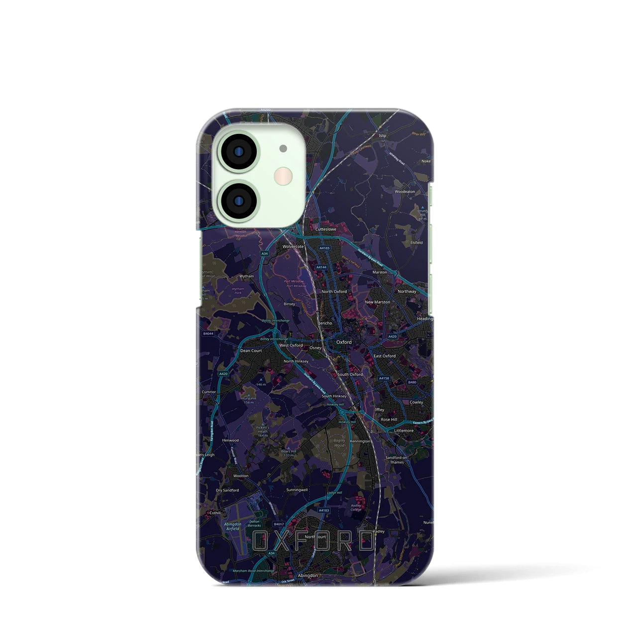 【オックスフォード(イギリス)】地図柄iPhoneケース(バックカバータイプ)