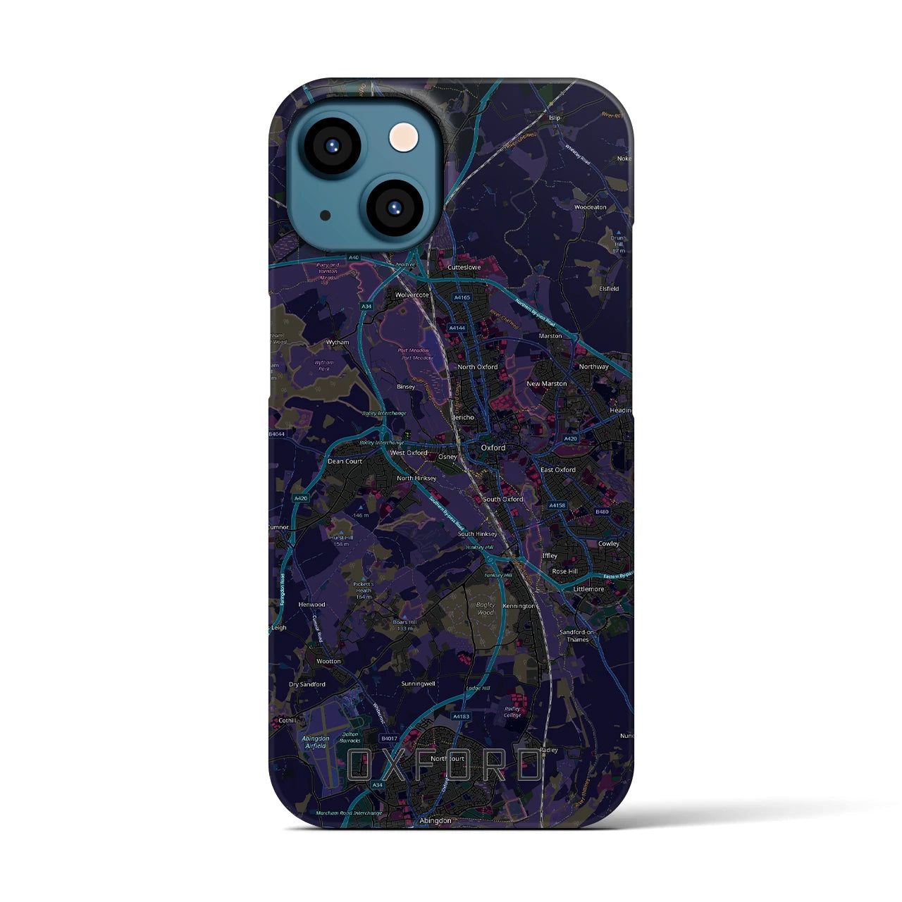 【オックスフォード(イギリス)】地図柄iPhoneケース(バックカバータイプ)