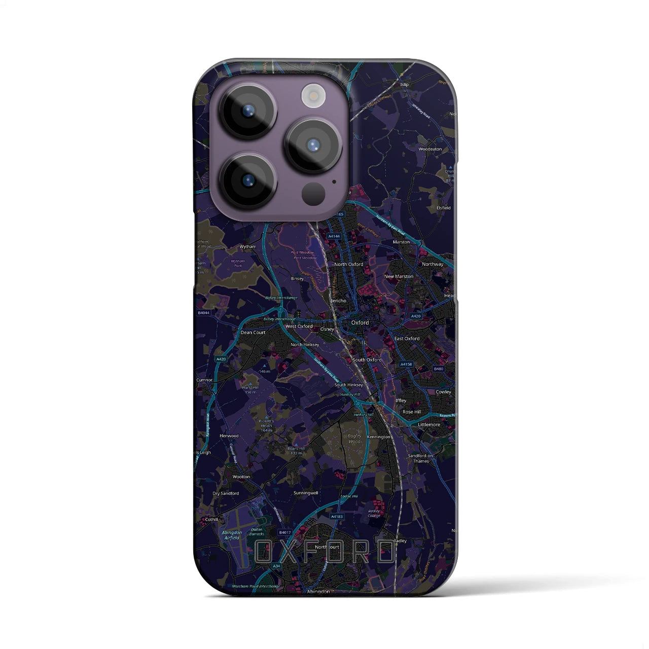 【オックスフォード(イギリス)】地図柄iPhoneケース(バックカバータイプ)