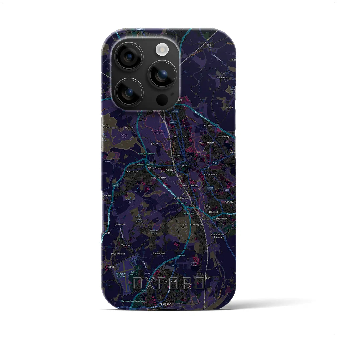 【オックスフォード(イギリス)】地図柄iPhoneケース(バックカバータイプ)