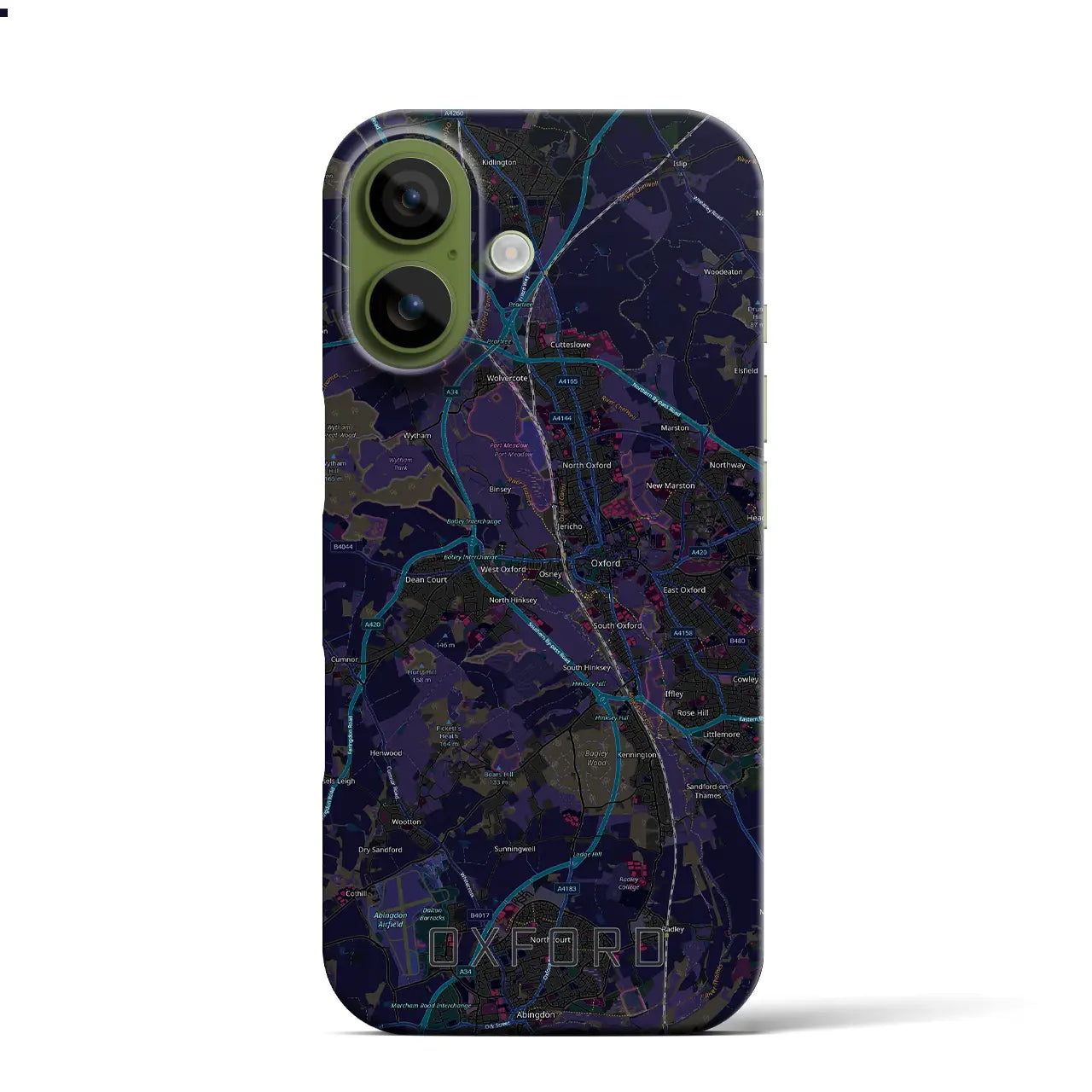 【オックスフォード(イギリス)】地図柄iPhoneケース(バックカバータイプ)