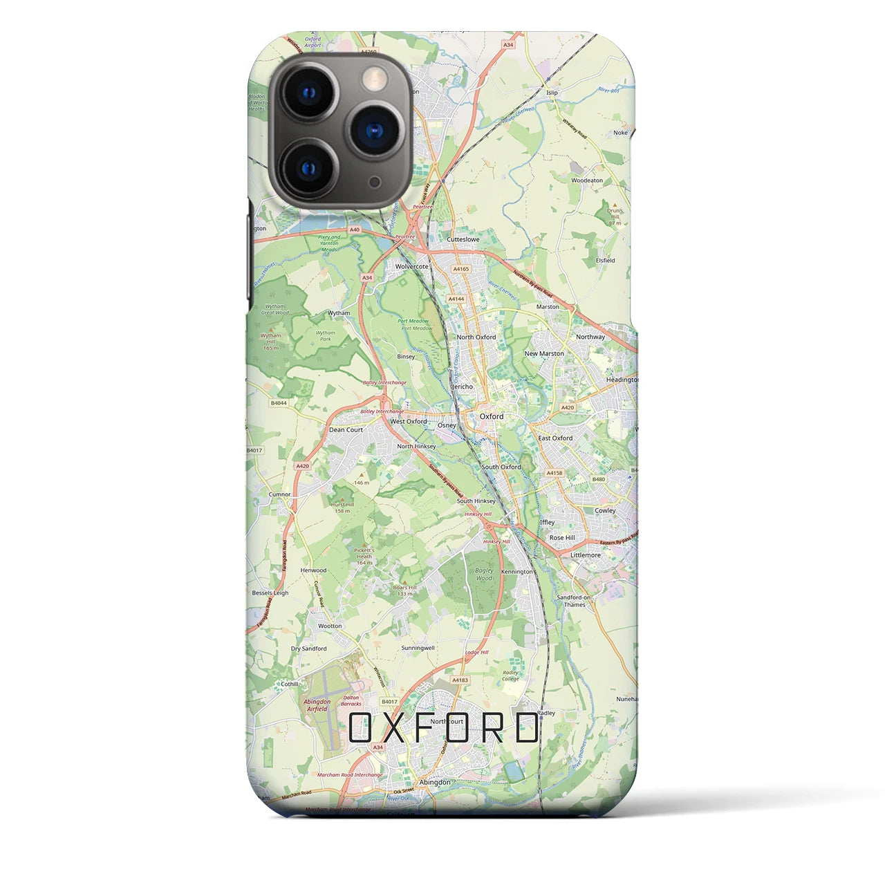 【オックスフォード(イギリス)】地図柄iPhoneケース(バックカバータイプ)