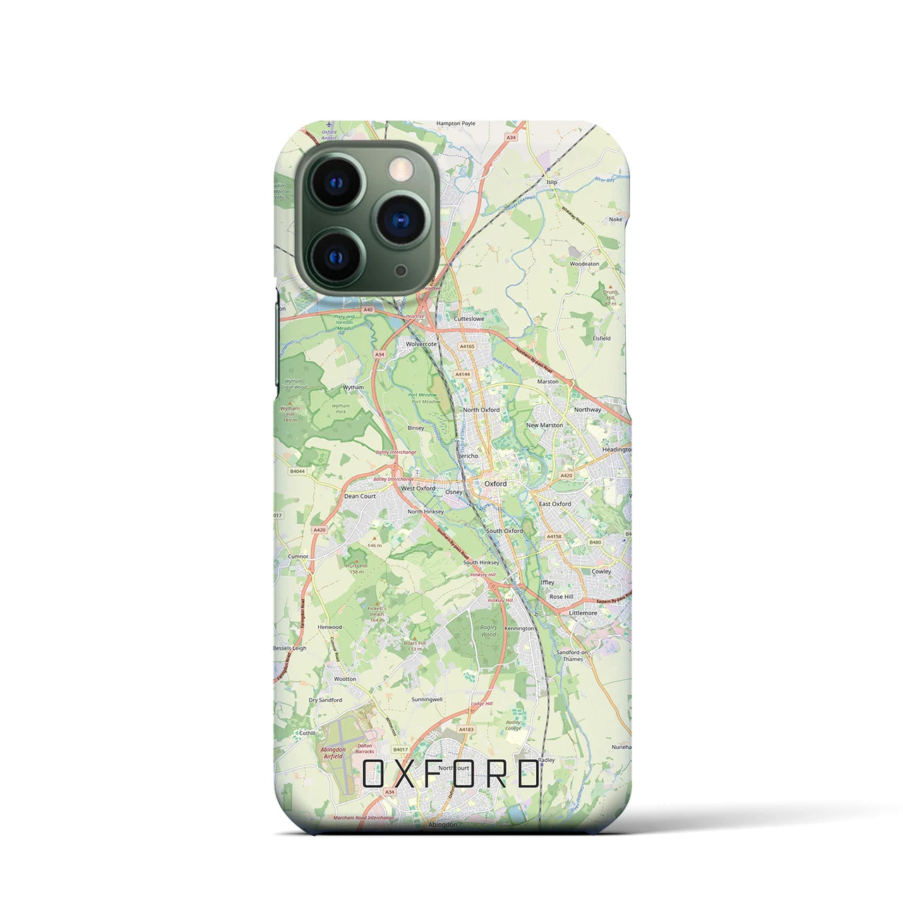 【オックスフォード(イギリス)】地図柄iPhoneケース(バックカバータイプ)