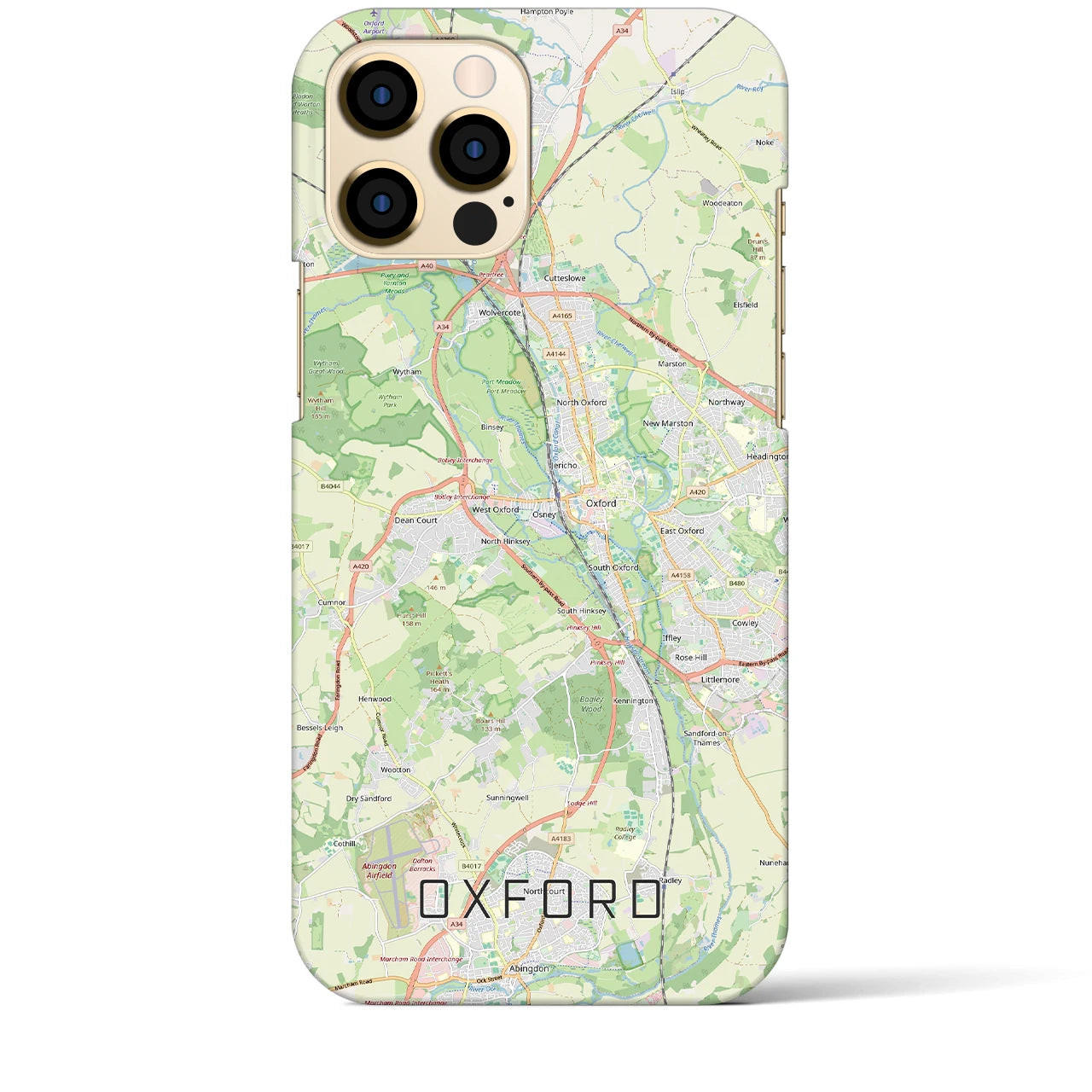 【オックスフォード(イギリス)】地図柄iPhoneケース(バックカバータイプ)