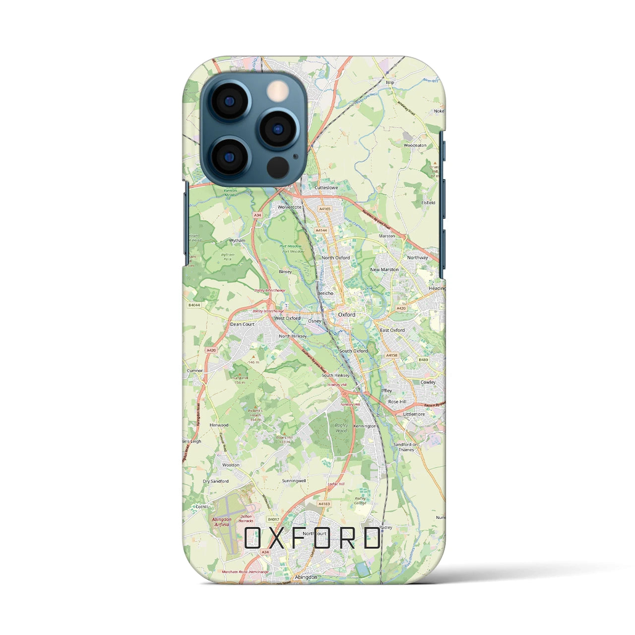 【オックスフォード(イギリス)】地図柄iPhoneケース(バックカバータイプ)