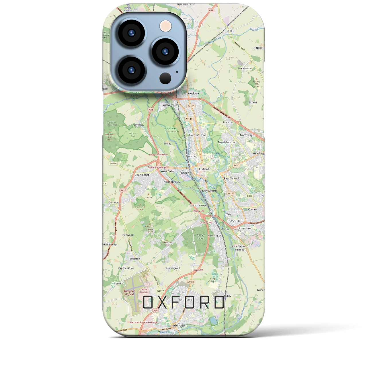 【オックスフォード(イギリス)】地図柄iPhoneケース(バックカバータイプ)