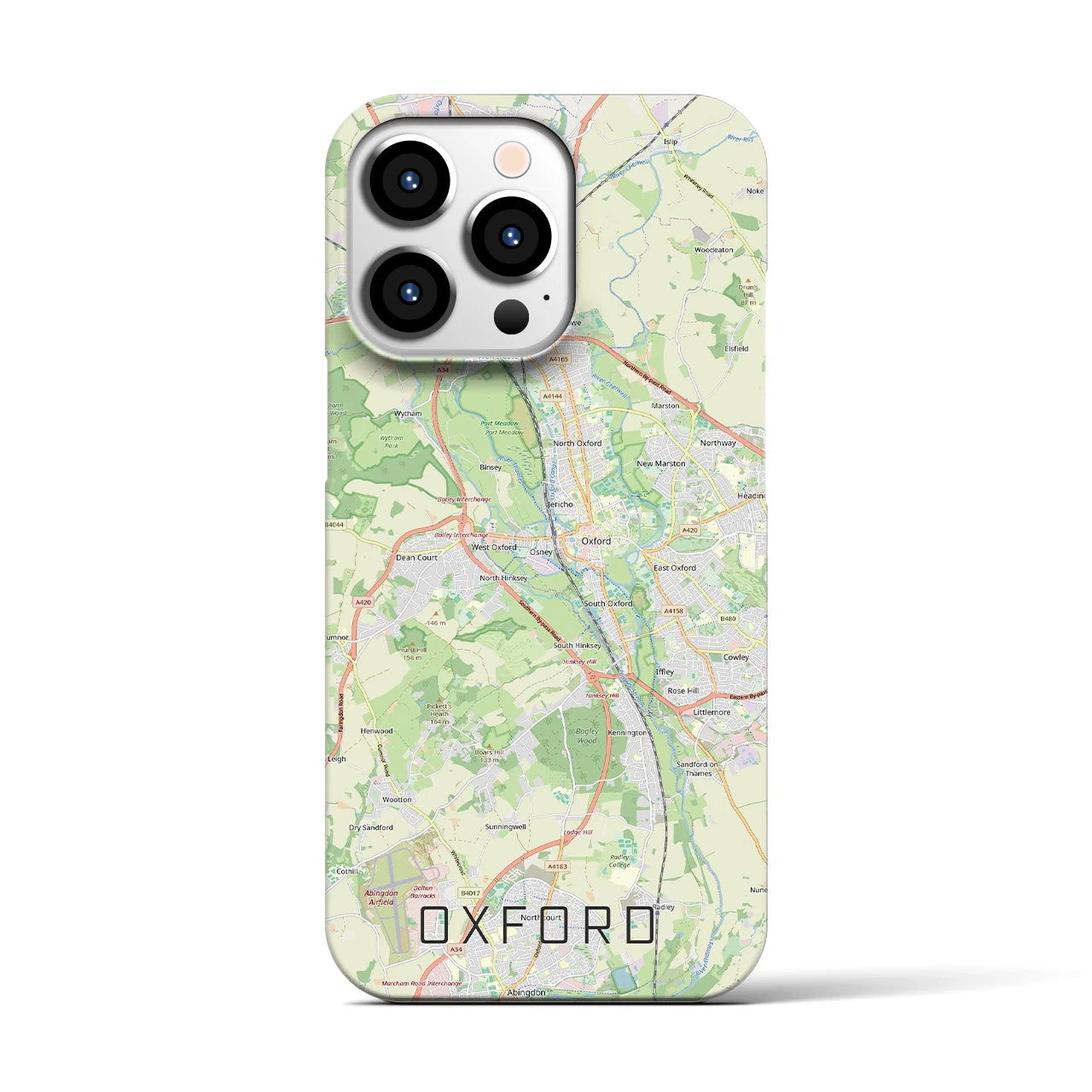 【オックスフォード(イギリス)】地図柄iPhoneケース(バックカバータイプ)