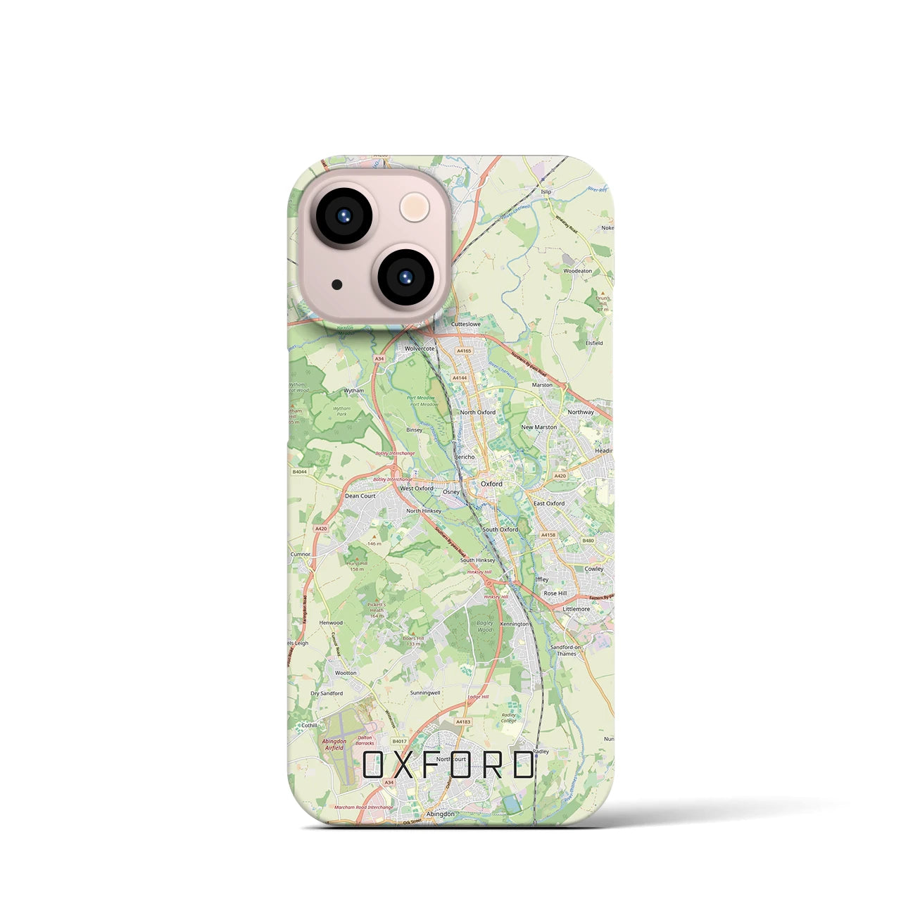 【オックスフォード(イギリス)】地図柄iPhoneケース(バックカバータイプ)