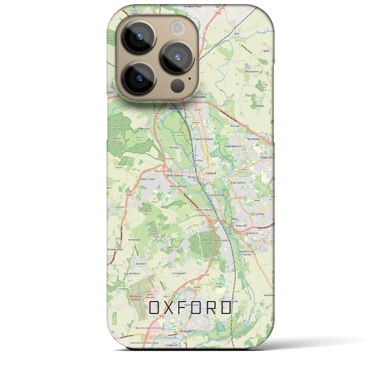 【オックスフォード(イギリス)】地図柄iPhoneケース(バックカバータイプ)