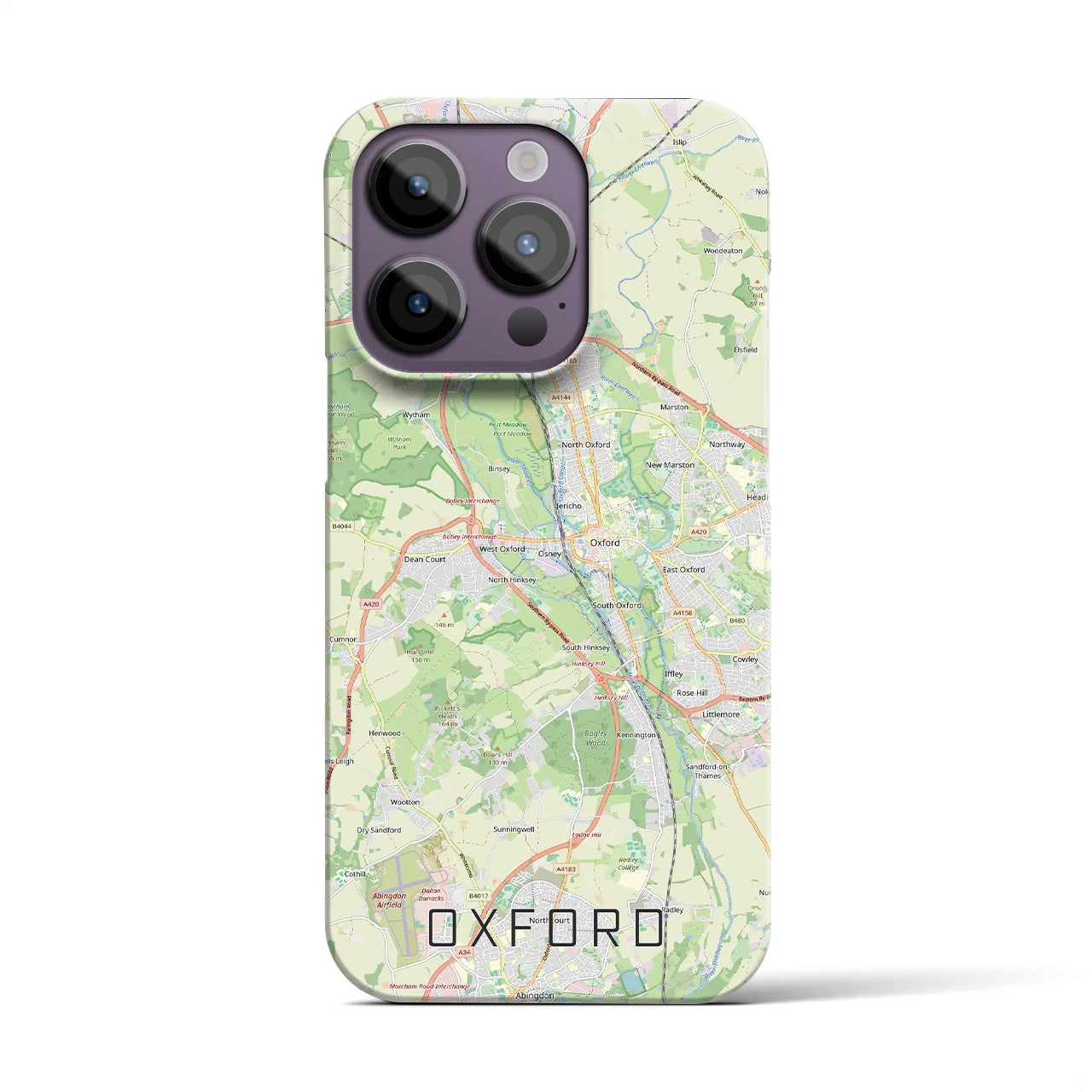 【オックスフォード(イギリス)】地図柄iPhoneケース(バックカバータイプ)