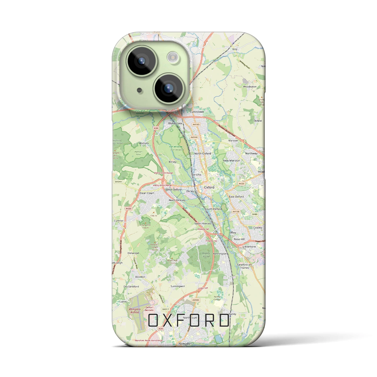 【オックスフォード(イギリス)】地図柄iPhoneケース(バックカバータイプ)